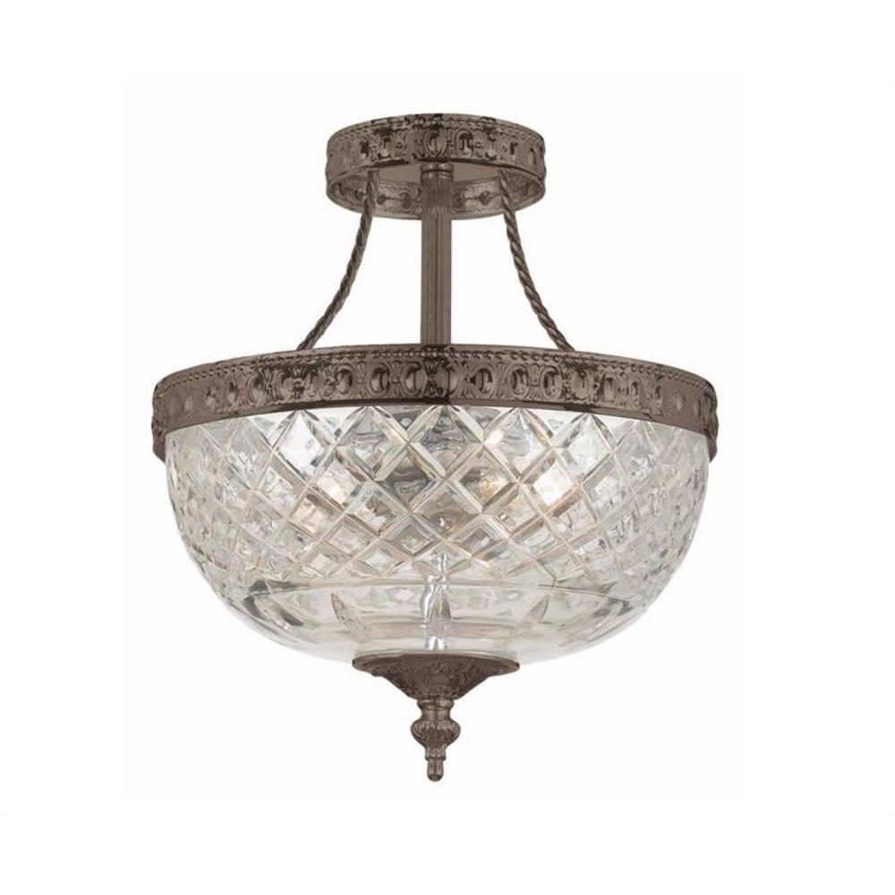 Crystorama 118-10-EB Ceiling Mount English Bronze Flush Mount Light
