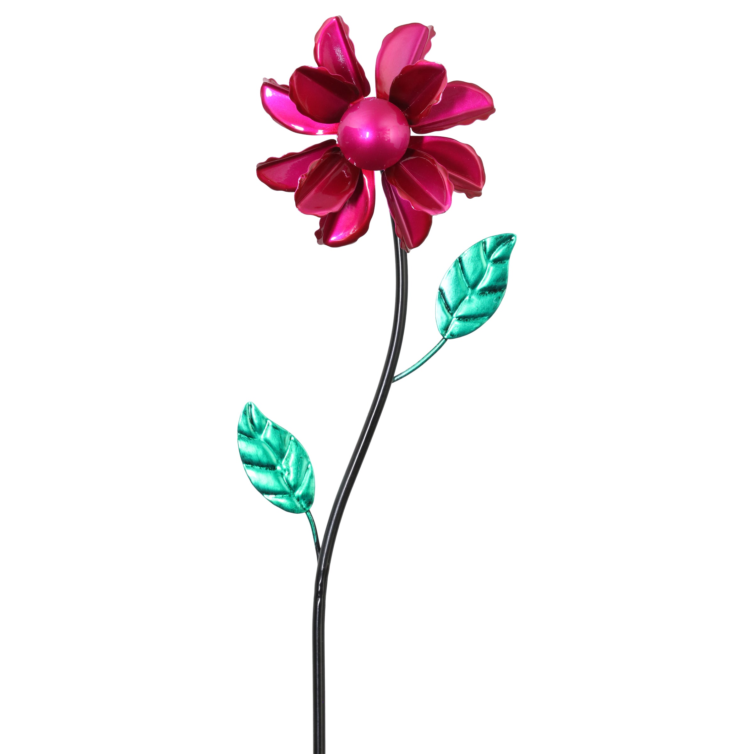 Exhart 16848 18-in Pink Metal Flower Stake