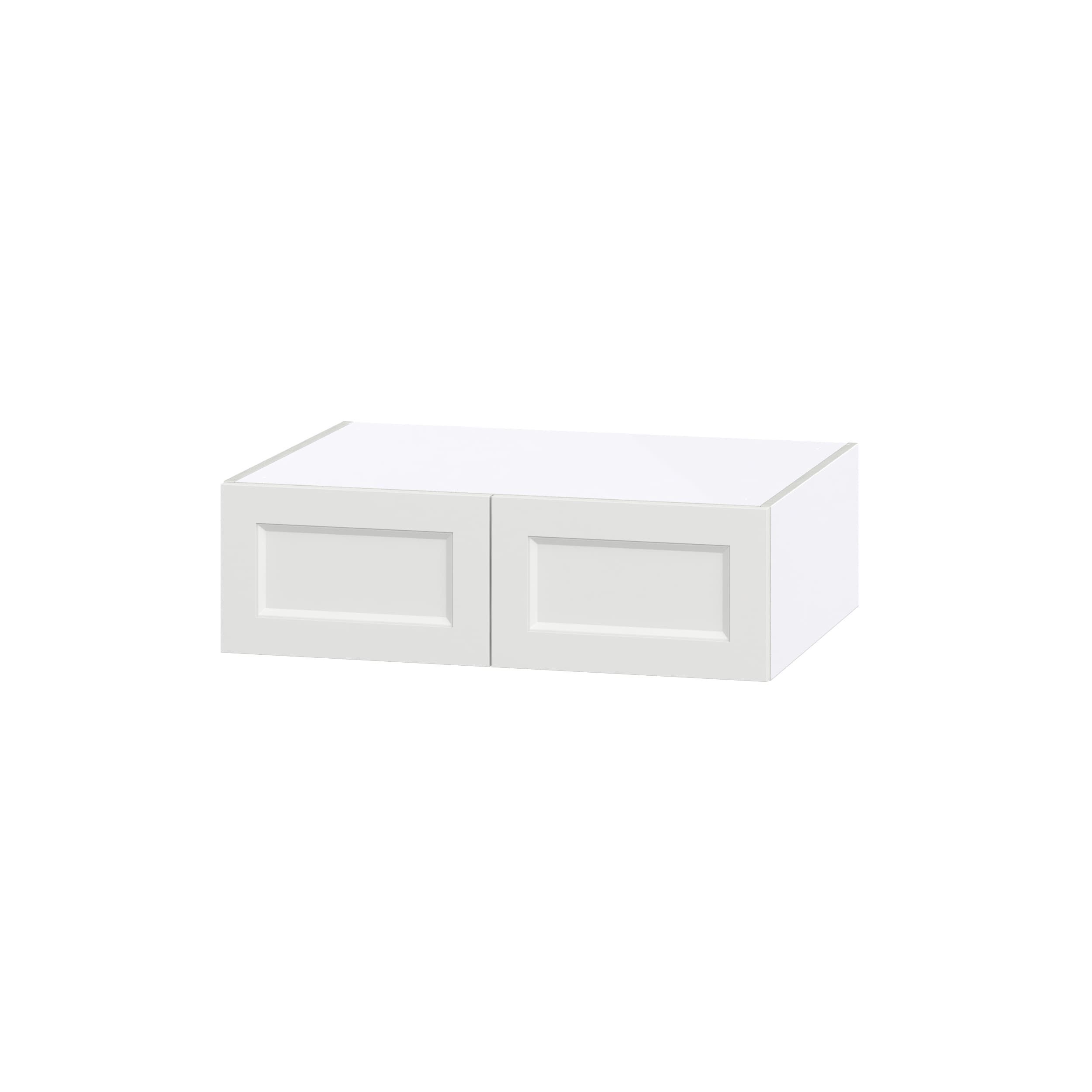 Hugo&Borg Riviera 33-in W x 10-in H x 24-in D Bright White Wall Fully Assembled Cabinet (Recessed Panel Shaker Door Style)