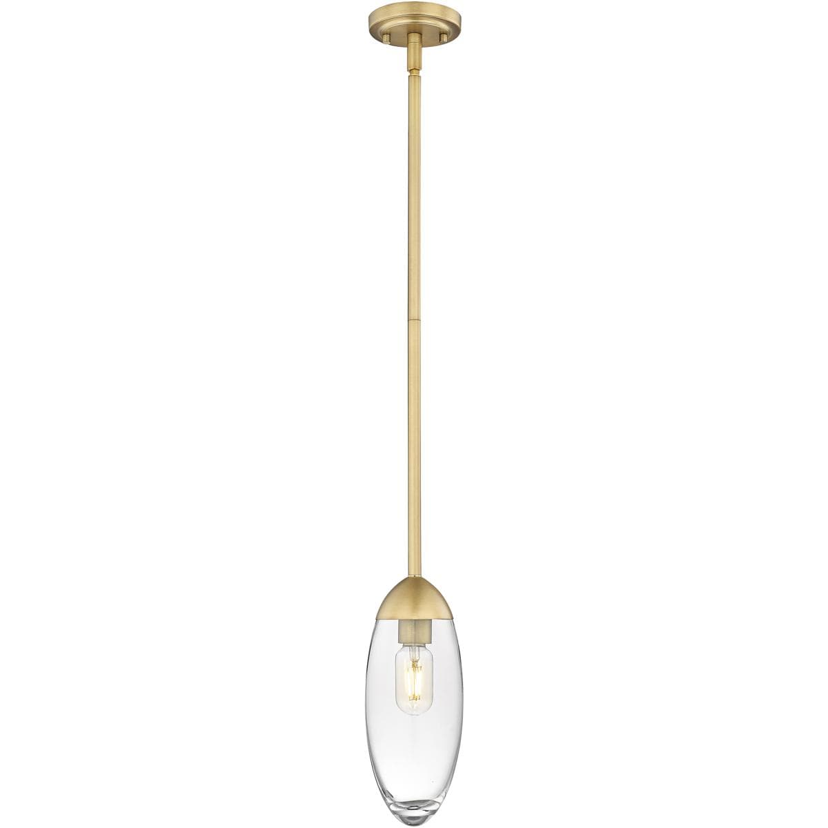  651P-ROD-RB Arden 1 Light 45 inch Rubbed Brass Pendant Ceiling Light
