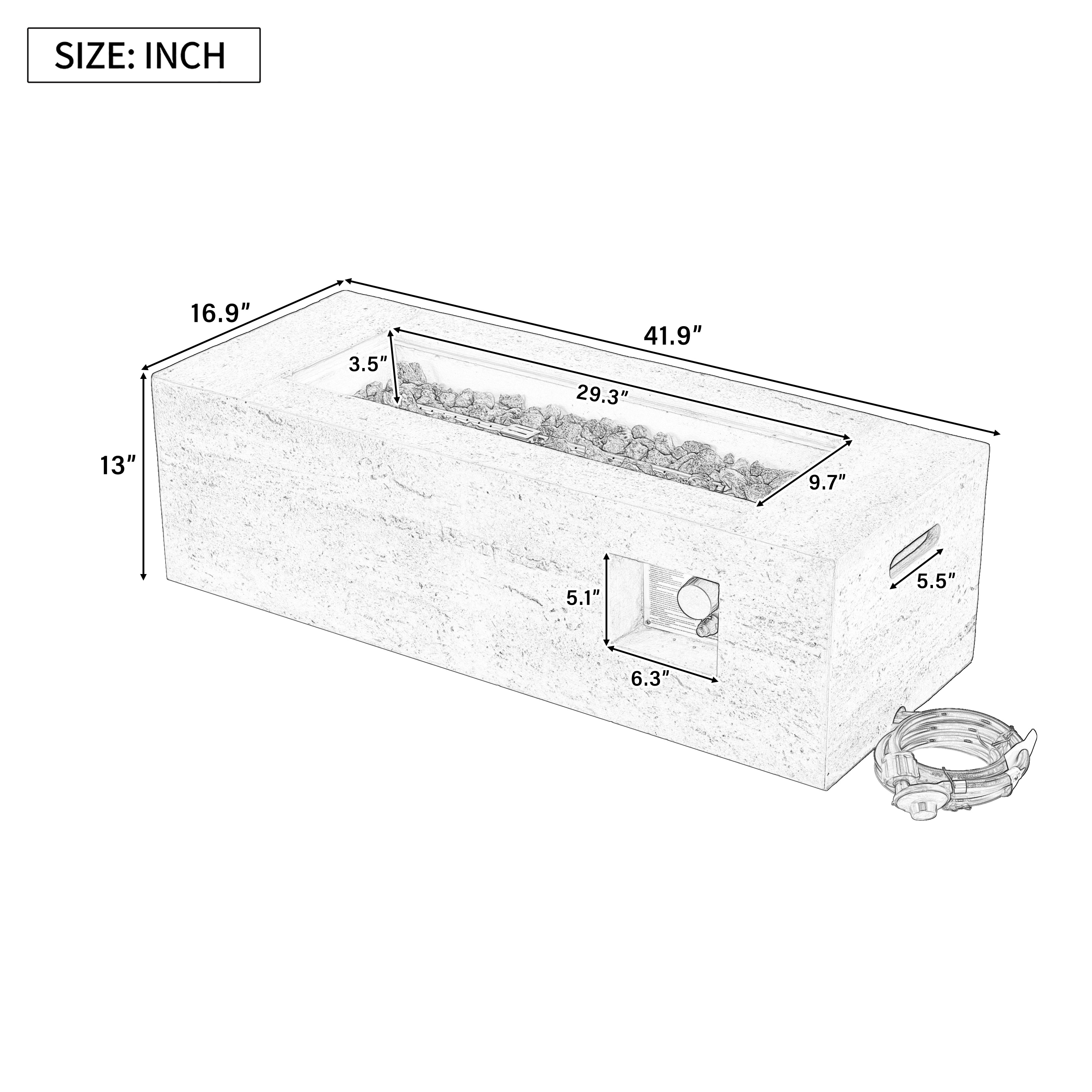Sunrinx MG16-GAS-22 Outdoor-Gas-Firepits - View #16