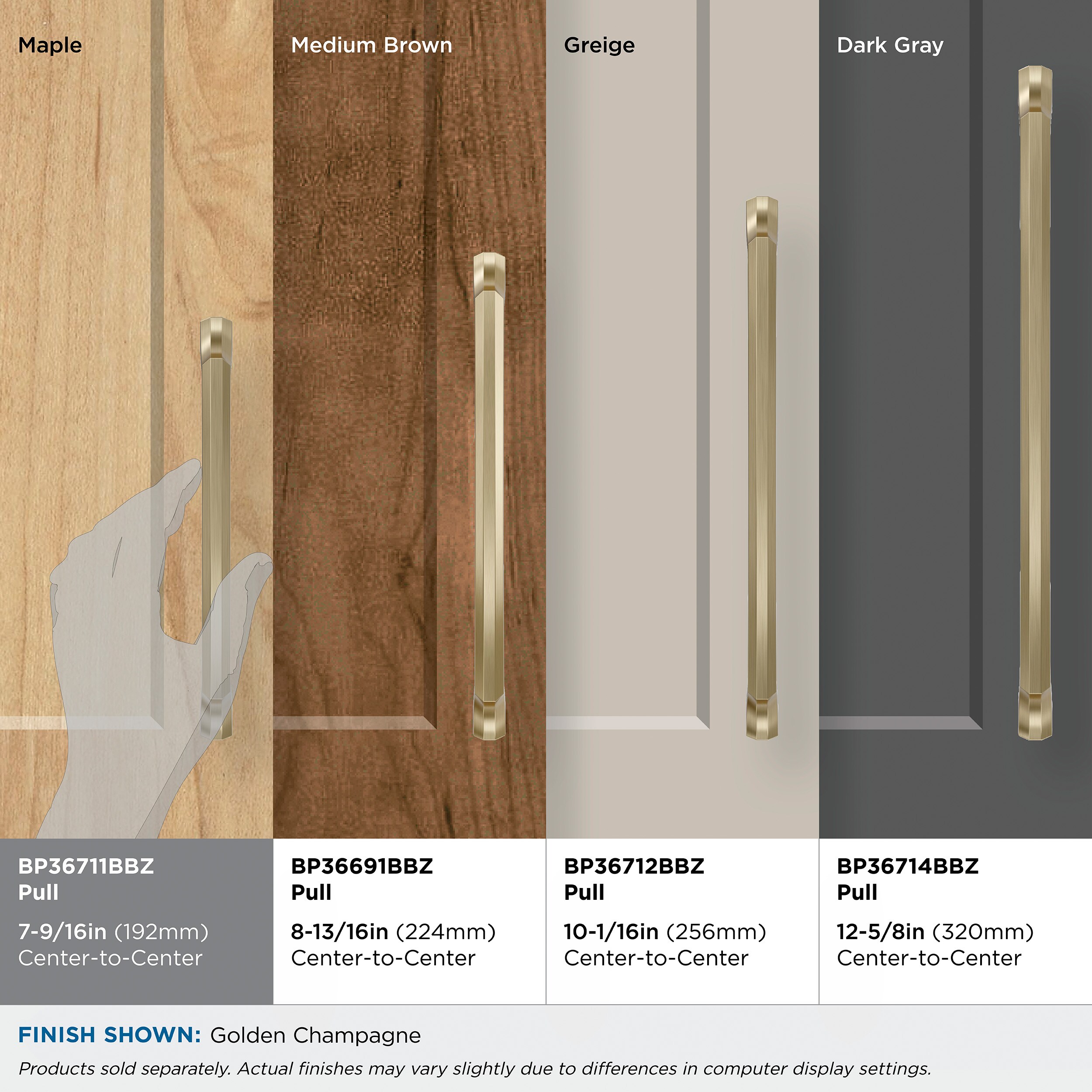 Amerock BP36711BBZ Cabinet-Pulls - View #8