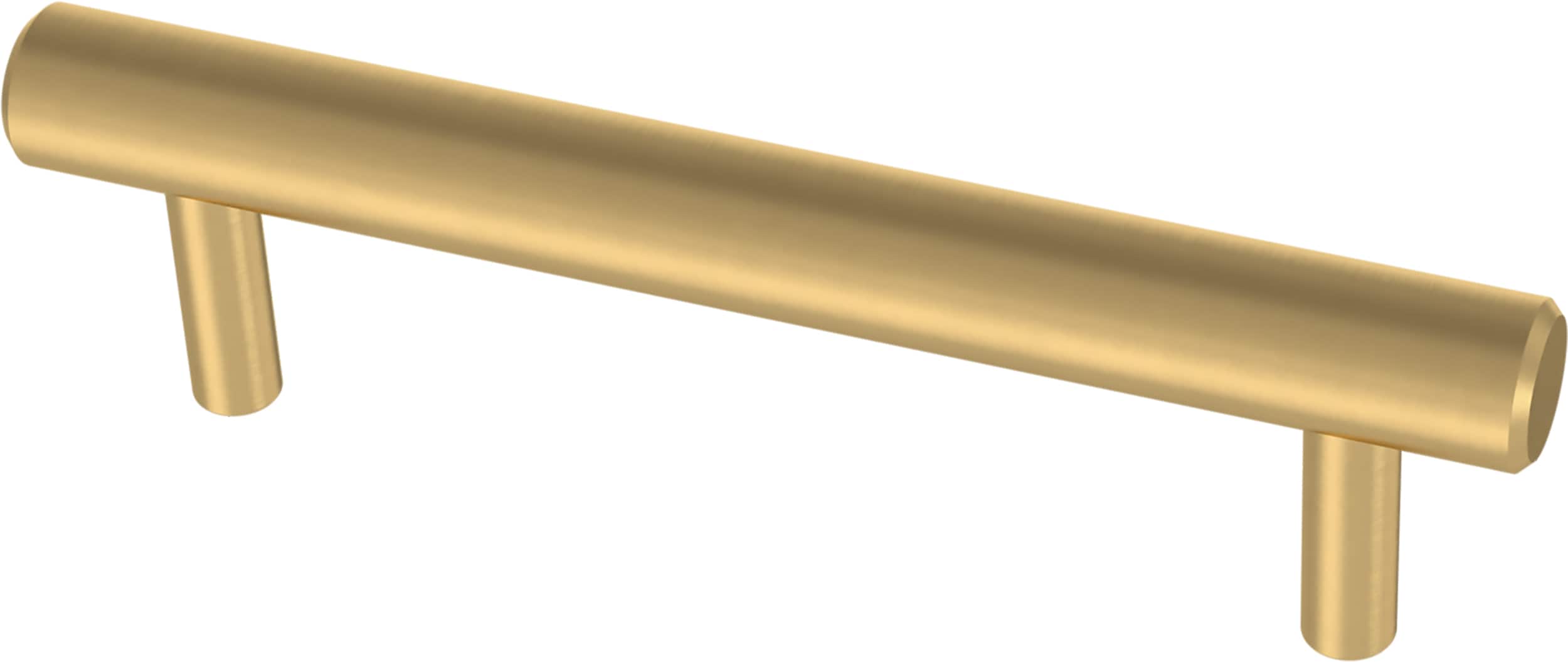 Franklin Brass Bar 5-1/16-in Center to Center Satin Gold Cylindrical Bar Drawer  Pulls in the Drawer Pulls department at