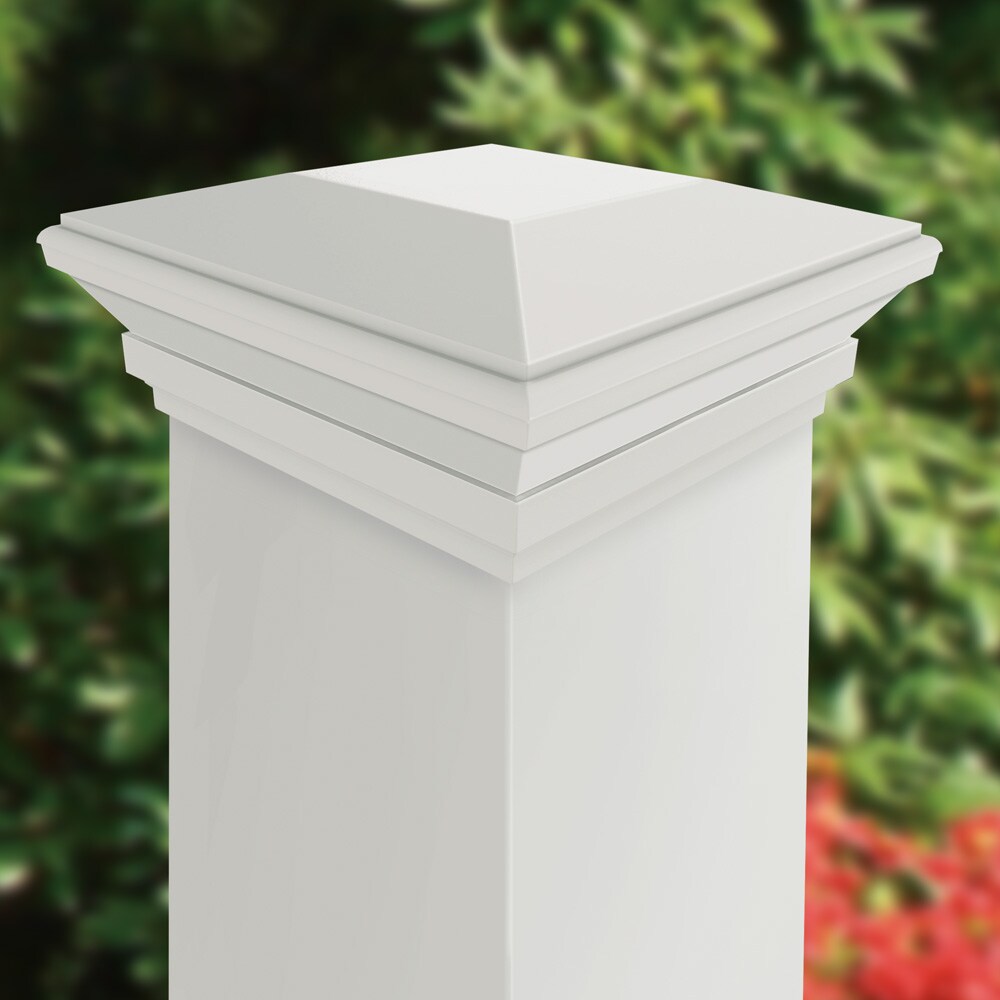 Freedom 5-in W x 5-in L x White Vinyl Post Top- Fits Common Post ...