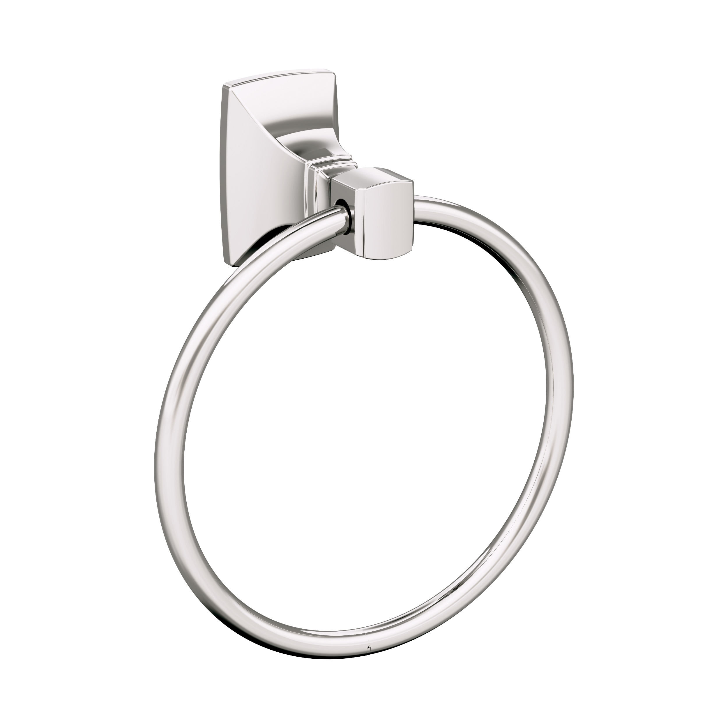 Amerock BH36012PN Highland Ridge Polished Nickel Wall mount Single Towel Ring