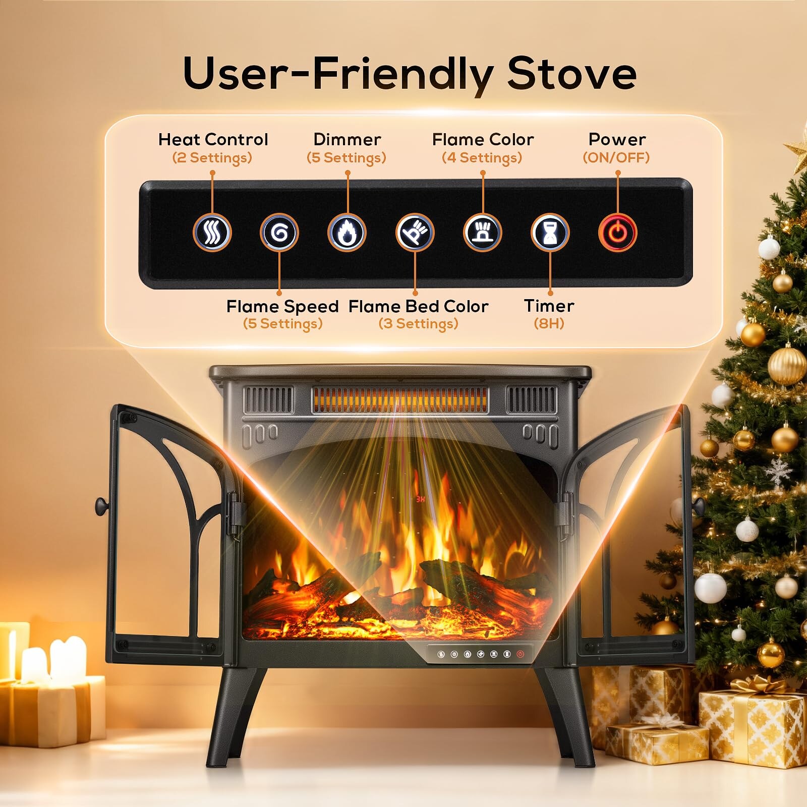 Electactic ASSC-S230BP-G Electric-Fireplaces - View #3