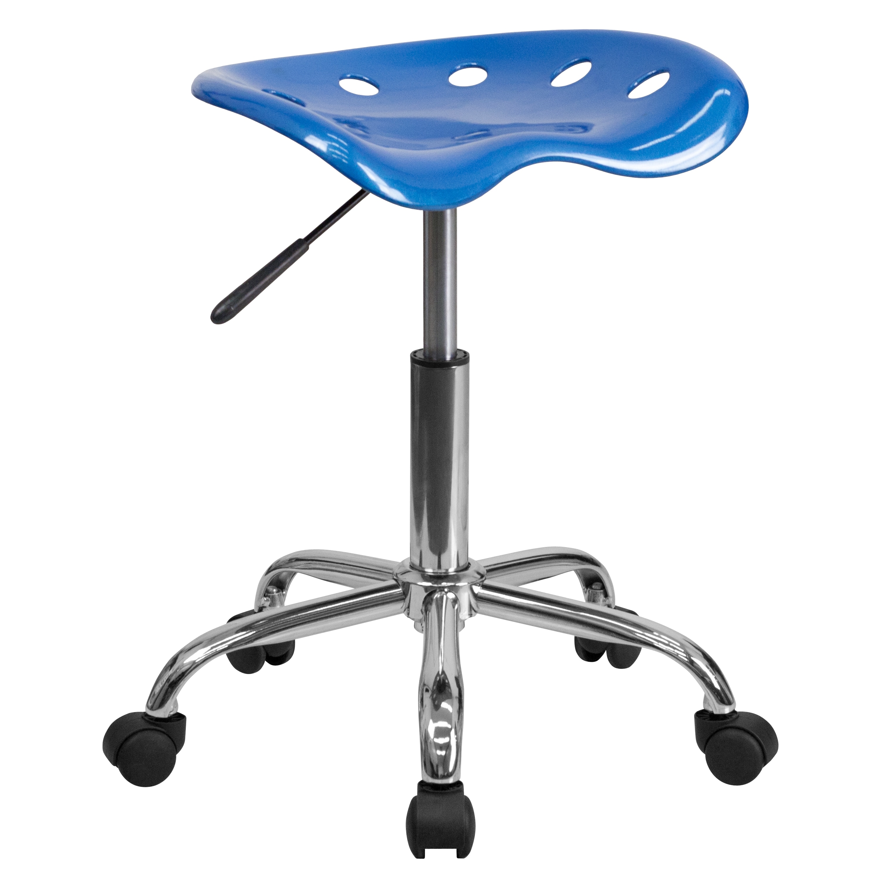 Flash Furniture 812581012293 Taylor Bright Blue Contemporary Adjustable Height Swivel Plastic Desk Chair