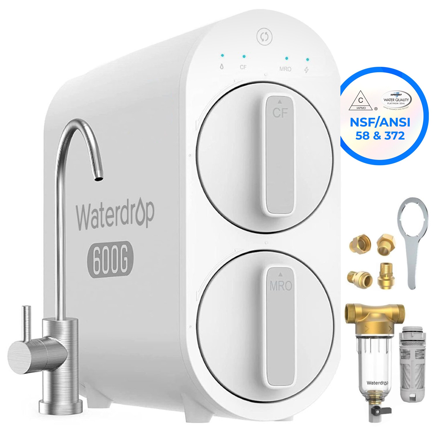 Waterdrop BL-WD-G2P6-RPFK  G2P600 Reverse Osmosis System Extra WD-RPFK-1 Spin Down Sediment Filter
