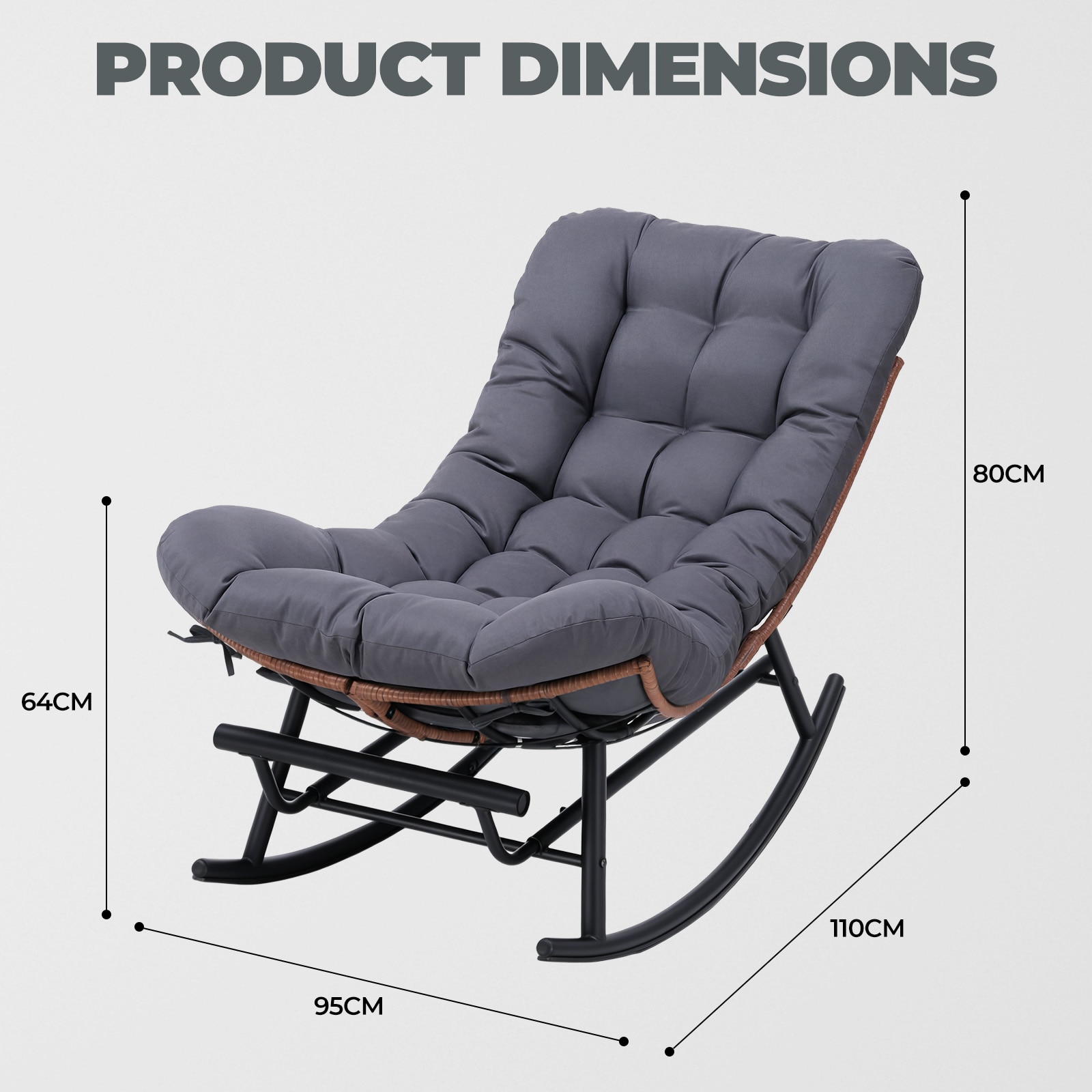 GTPLAYER LOWE'S-OT-CH03-GY Patio-Chairs - View #8
