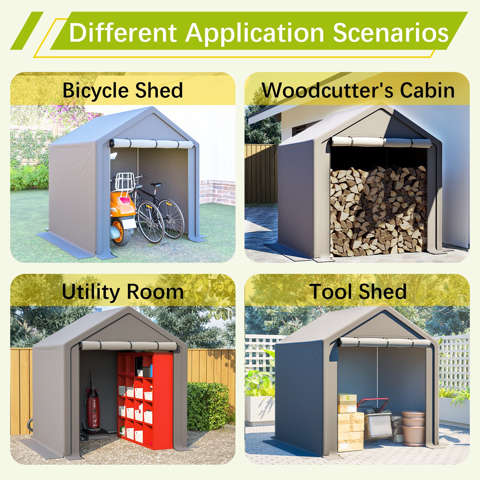 LUXEYARD DS-M-BAC03984 Metal-Storage-Buildings-Sheds - View #7