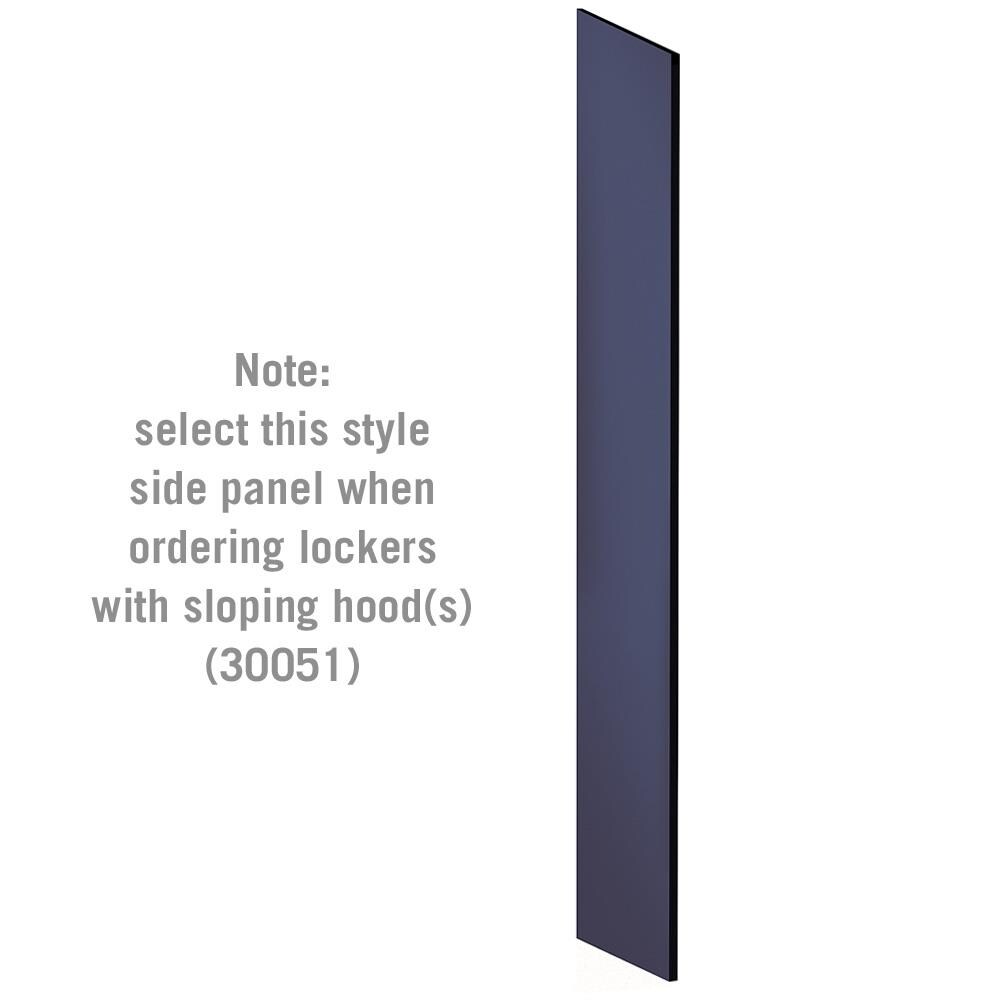 SALSBURY INDUSTRIES 30034BLU Side Panel- for Open Access Designer Locker and Designer Gear Locker- 18 -in Deep- with Sloping Hood- Blue