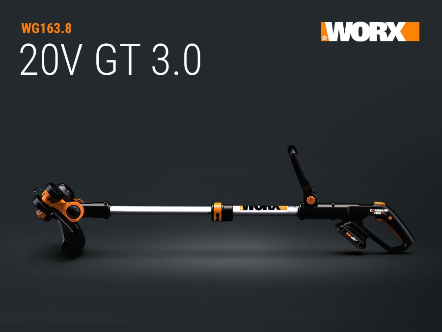 WORX WG163.1 GT 3.0 20V 12-Inch Cutting Diameter Cordless Grass Trimmer (2  x 2.0 Ah Batteries & 1 x Charger) Orange WG163.10 - Best Buy
