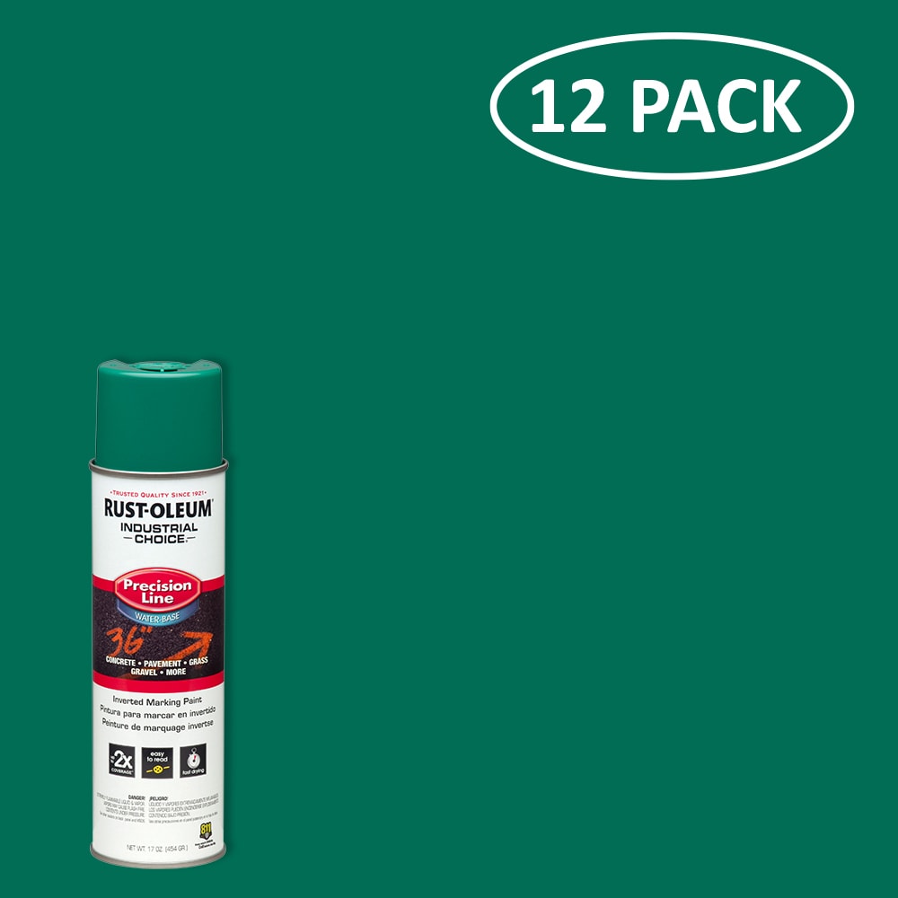 Rust-Oleum 17 oz. M1800 APWA Safety Green Inverted Marking Spray Paint ...