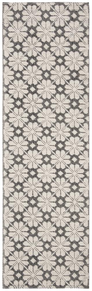 Safavieh VRM303Z-28 Vermont Cornwall 2 x 8 (ft) Wool Ivory/Black Rectangular Indoor Floral/Botanical Runner rug