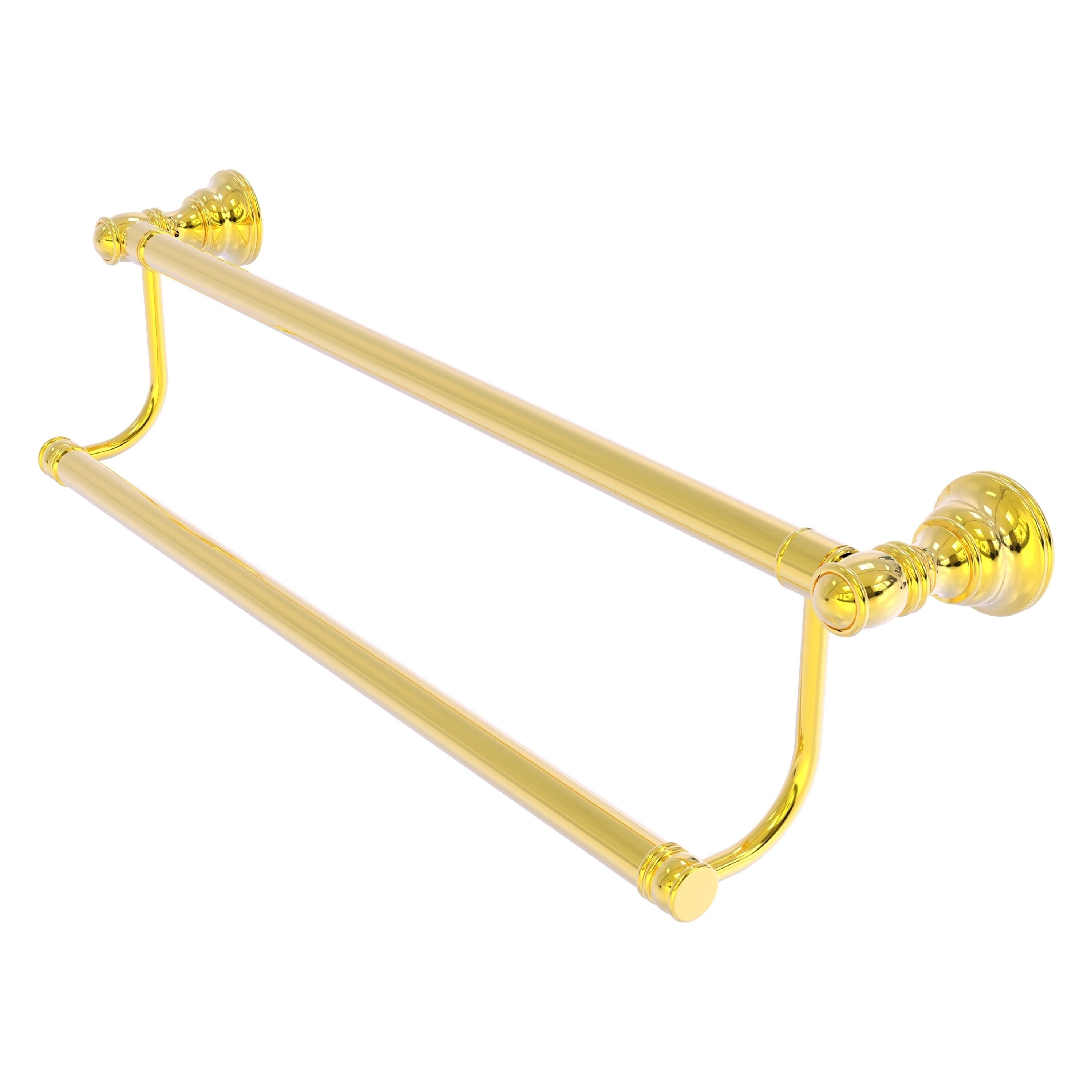 Allied Brass CL-72-30-PB Carolina 30-in double Polished Brass Wall mount Double Towel Bar