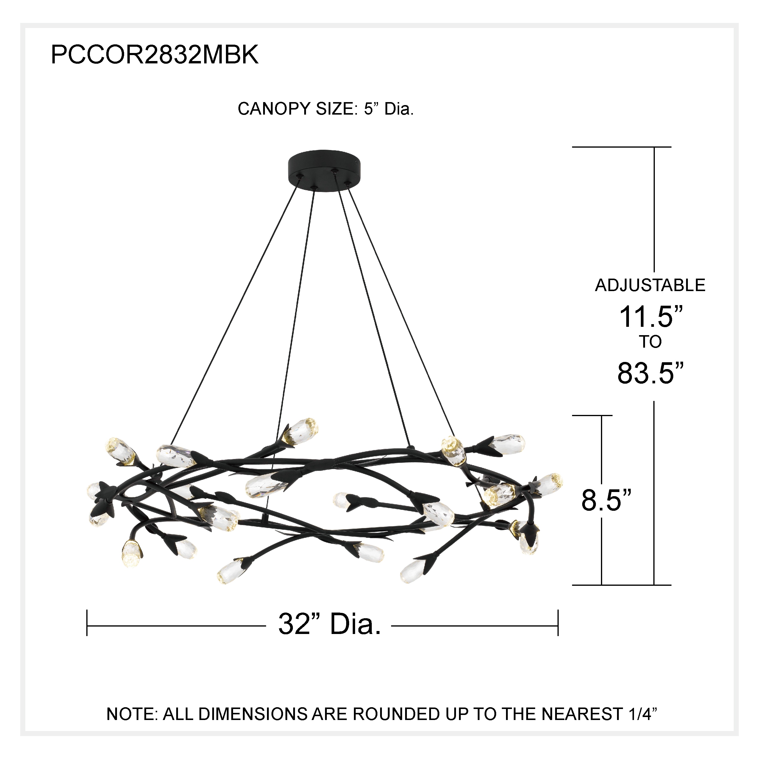 Quoizel PCCOR2832MBK Pendant-Lights - View #5