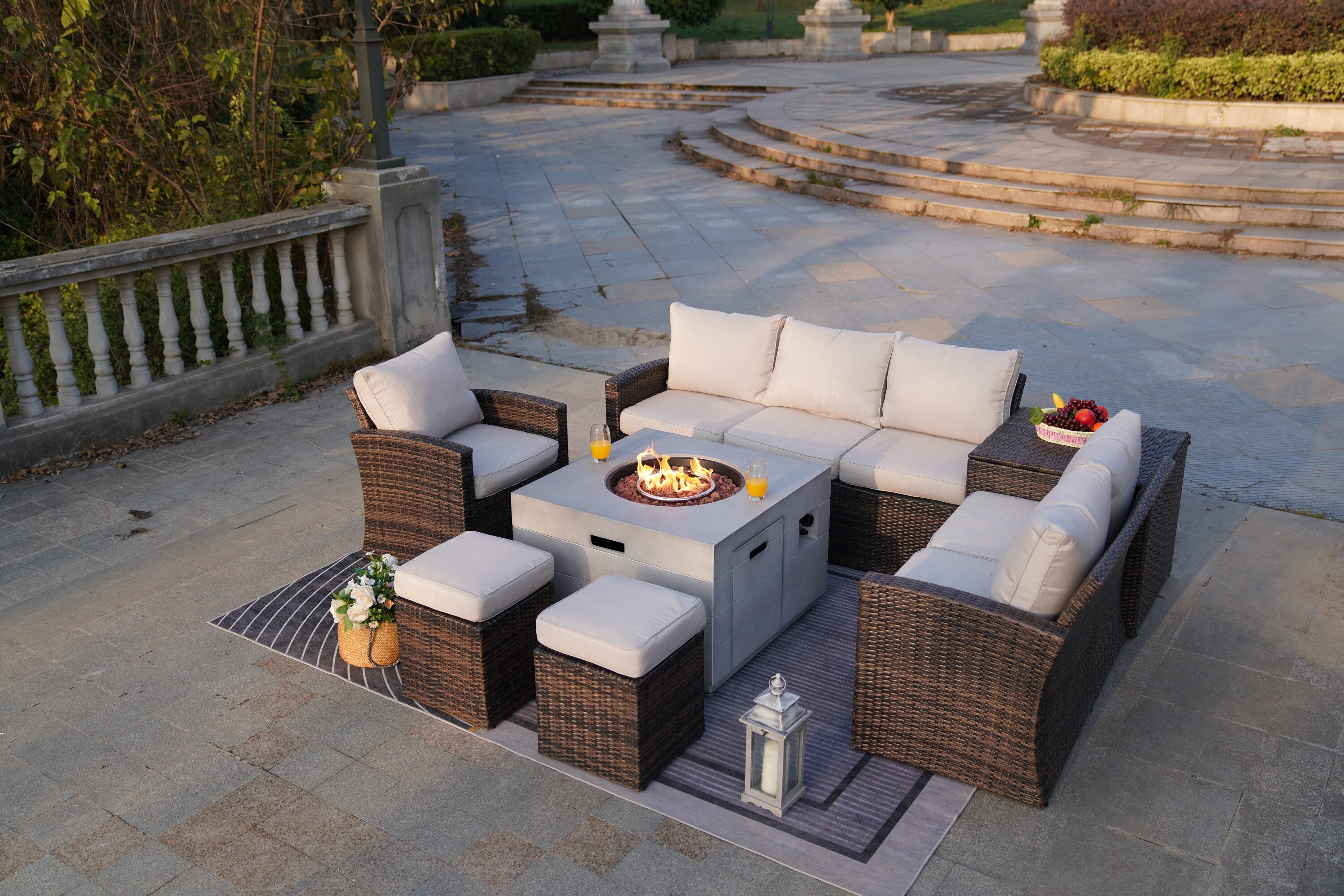 Moda Furnishings MAG-1403B-2140-B Patio-Conversation-Sets - View #3