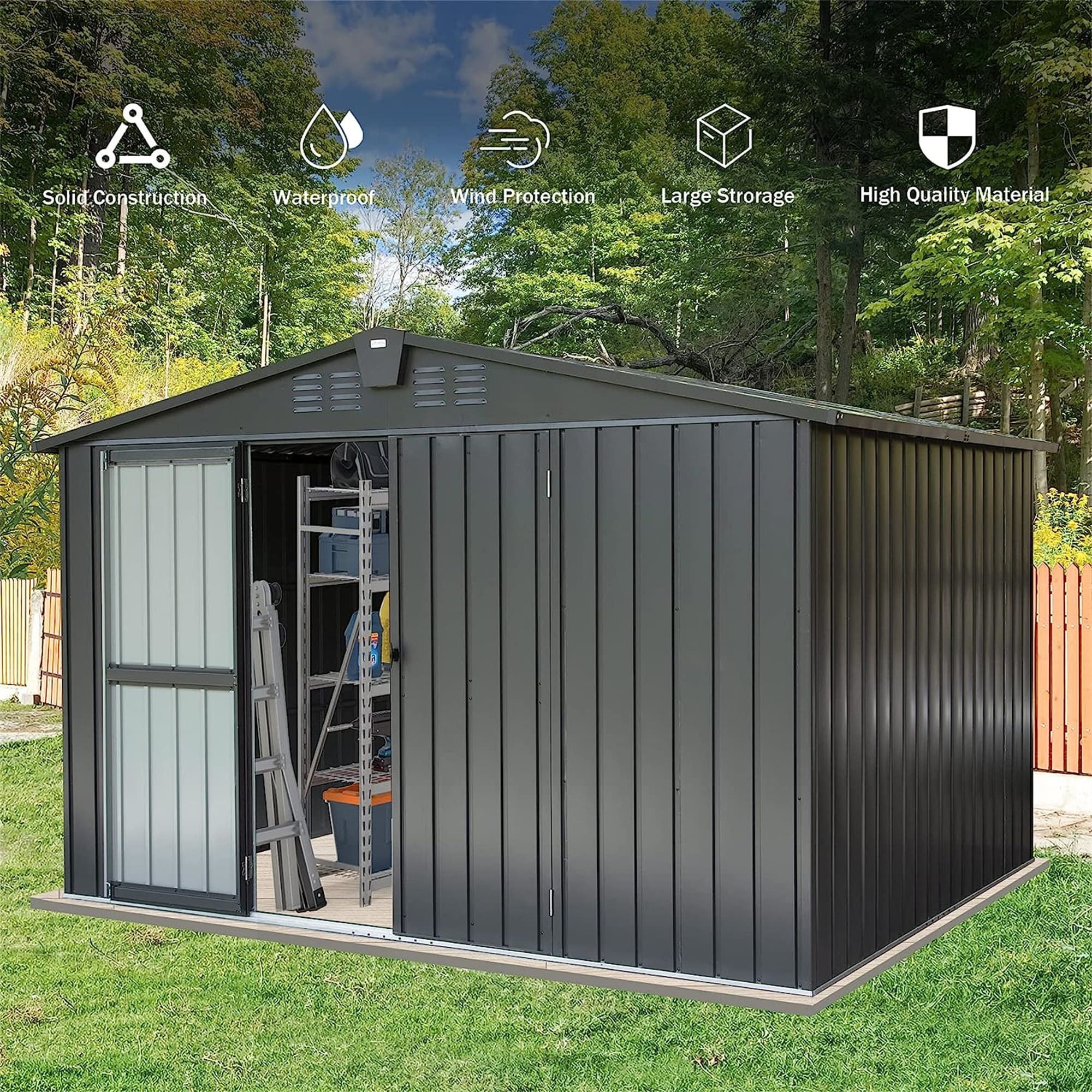 Mondawe MD-DM00032 Metal-Storage-Buildings-Sheds - View #2