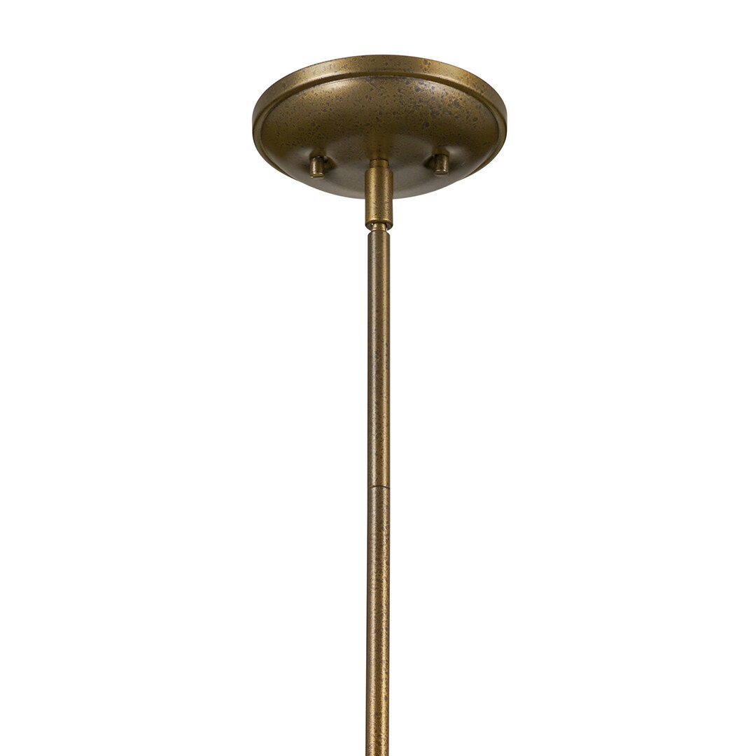 Elegant Farmhouse 1-Light Character Bronze Pendant with Opal Glass