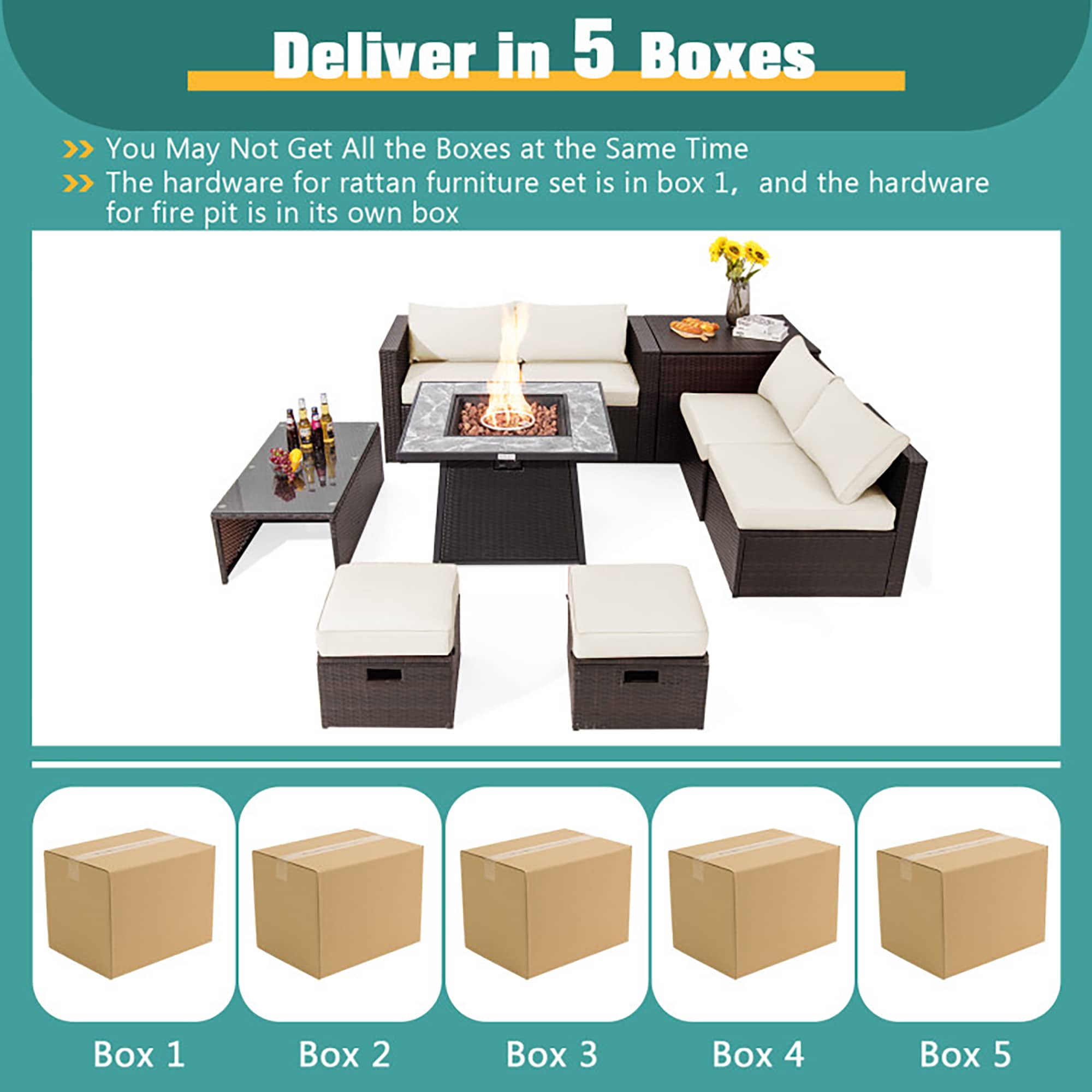 CASAINC KN-W376S00005 Patio-Conversation-Sets - View #6