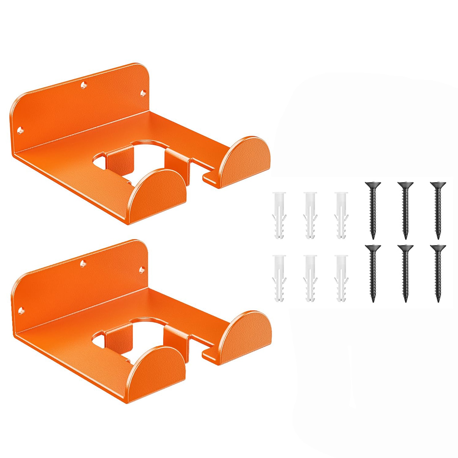 Aoibox  2 Pack Heavy Duty Metal Weed Trimmer Wall Hanger for Garage 25 lb Capacity String Trimmer Tool Rack