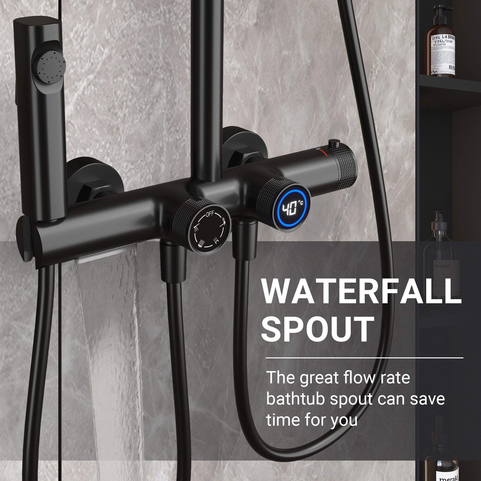 Mondawe AM-S0082C-10GB Showerhead-Bar-Panels - View #10