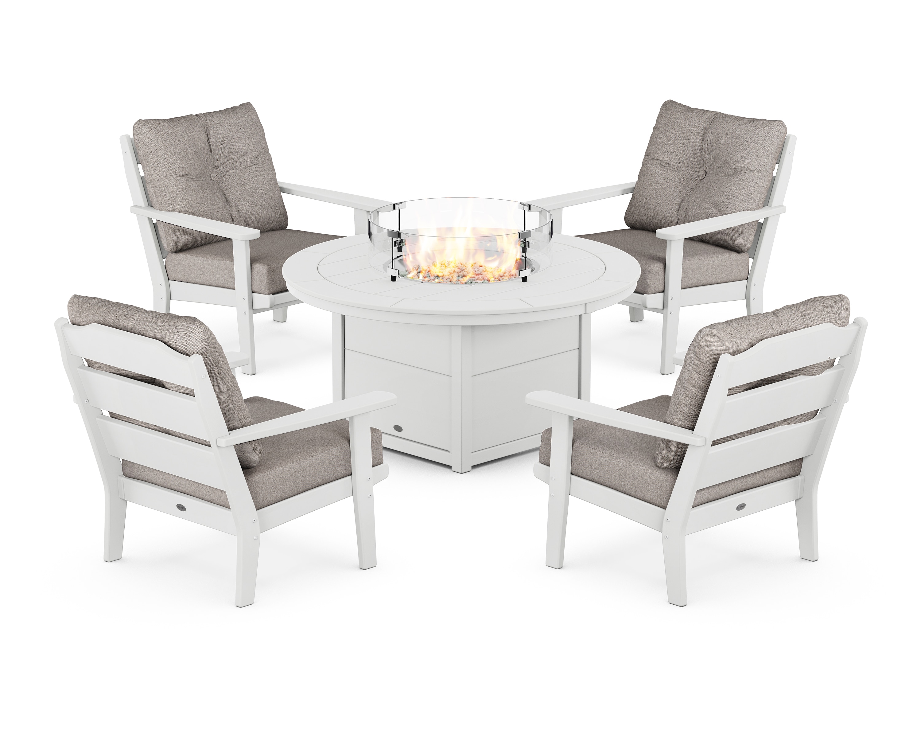 allen + roth by POLYWOOD PWS734-2-WH145982 Patio-Conversation-Sets - View #2