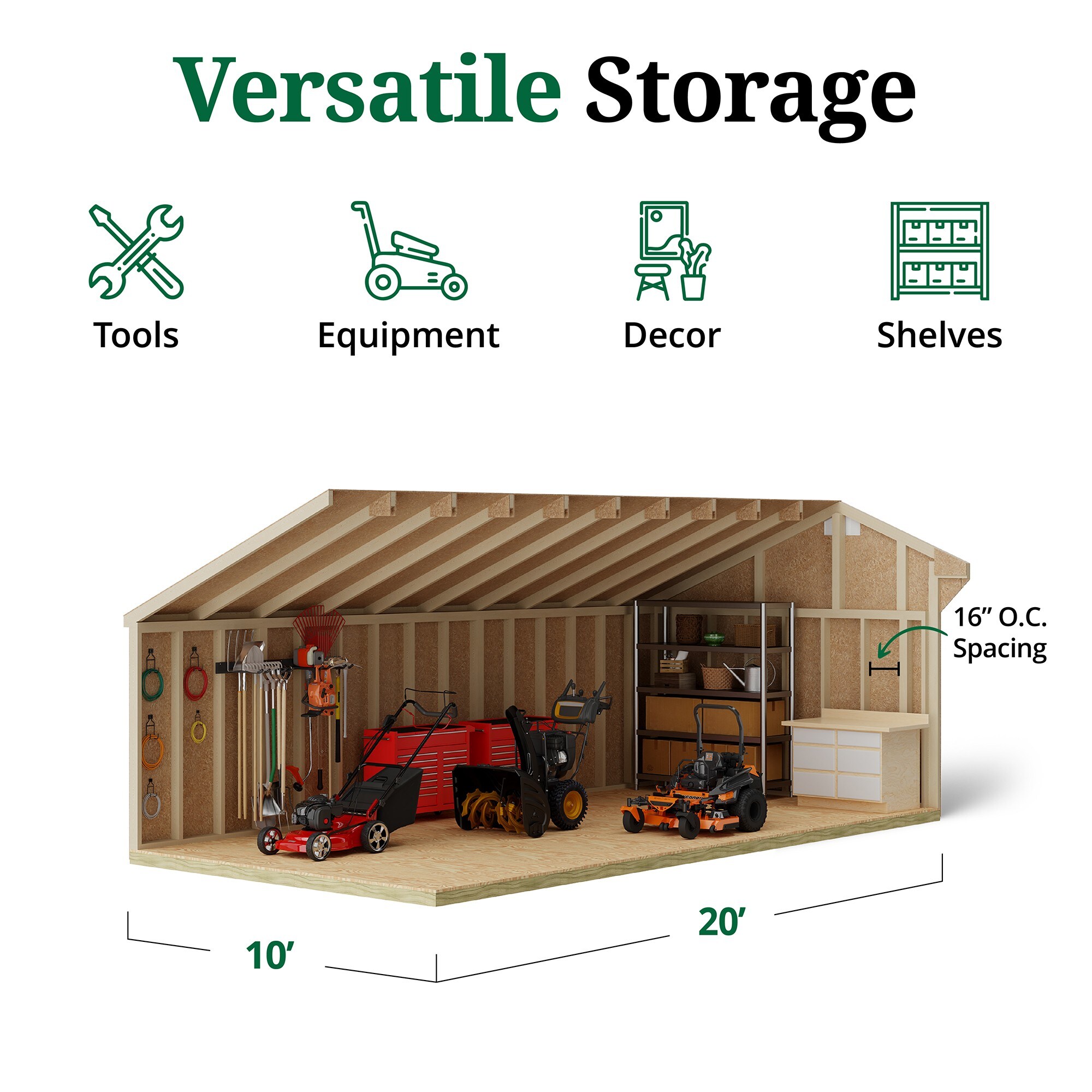 Little Cottage Co 10X20 CSB-PNK-FK Wood-Storage-Buildings - View #5