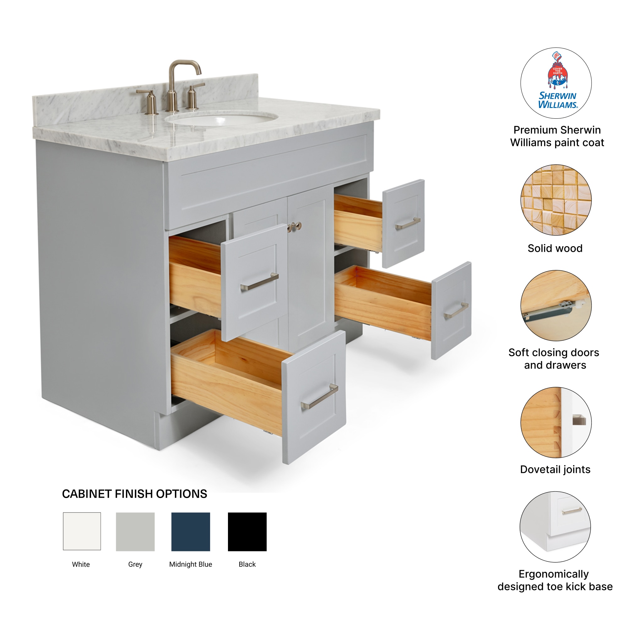 ARIEL F043SCWOVOGRY Bath-Vanity-Combo - View #4