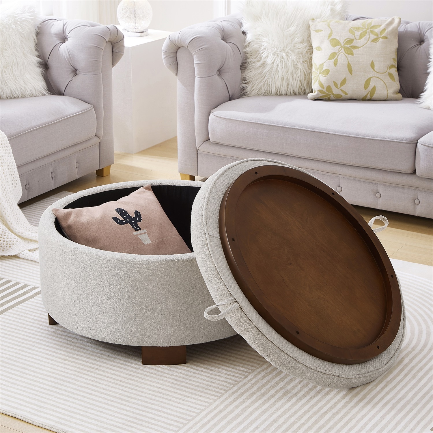 Dimakai DK-NH30228W Indoor-Ottomans - View #3