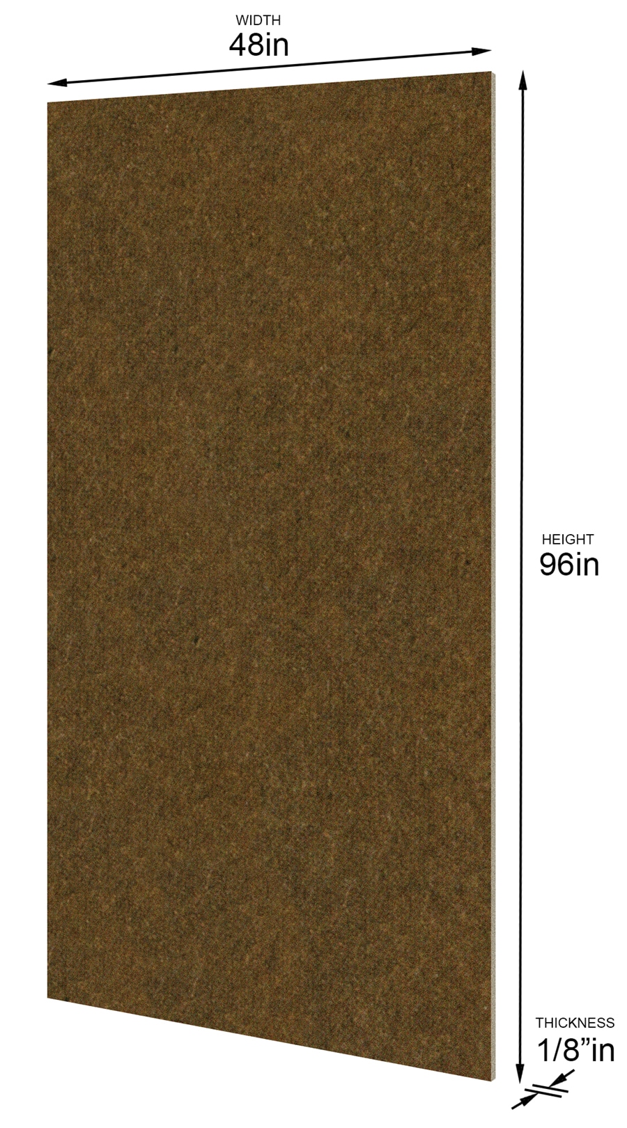 48-in x 96-in Smooth Brown Hardboard Wall Panel in the Wall Panels