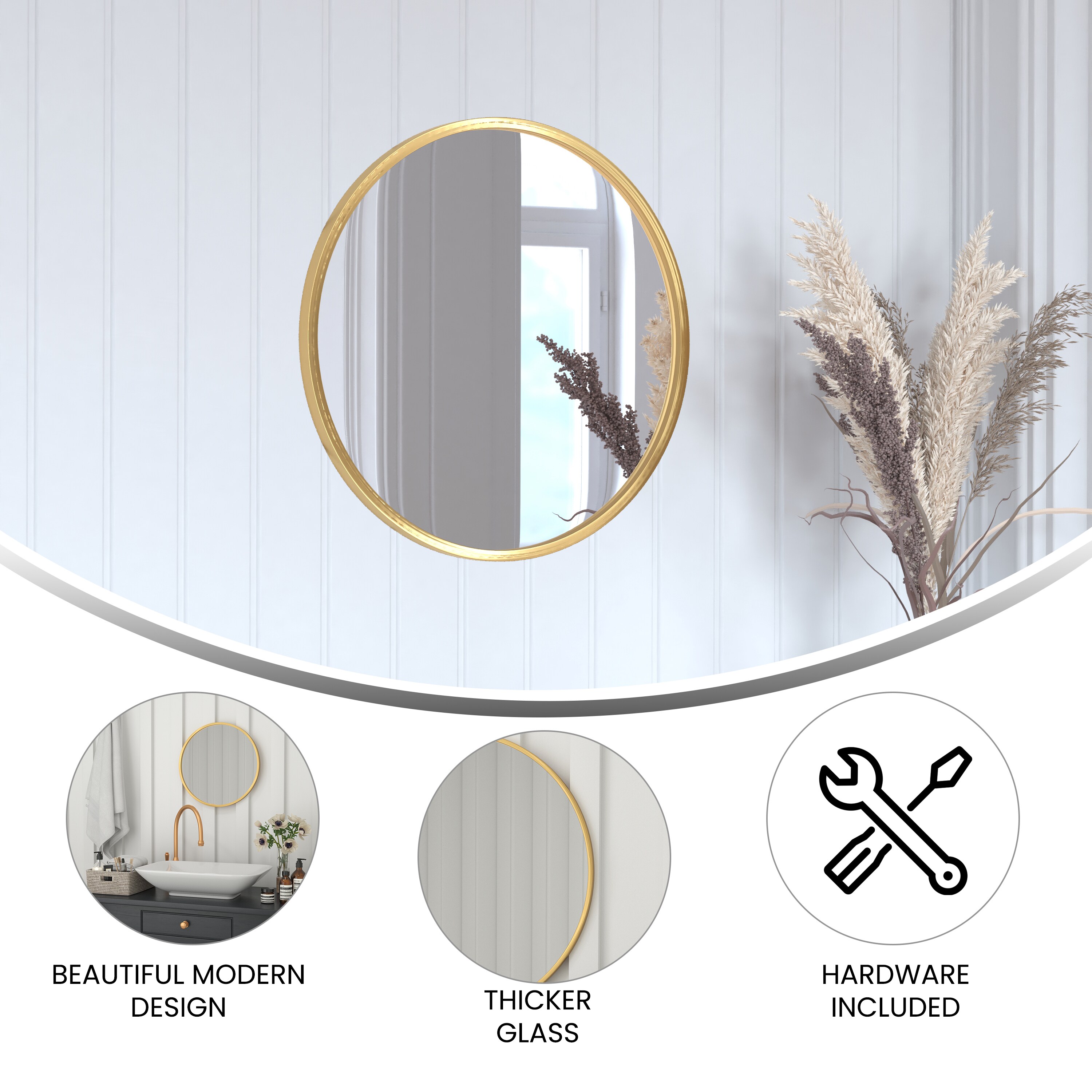 Merrick Lane 196861037894 Decor-Mirrors - View #3