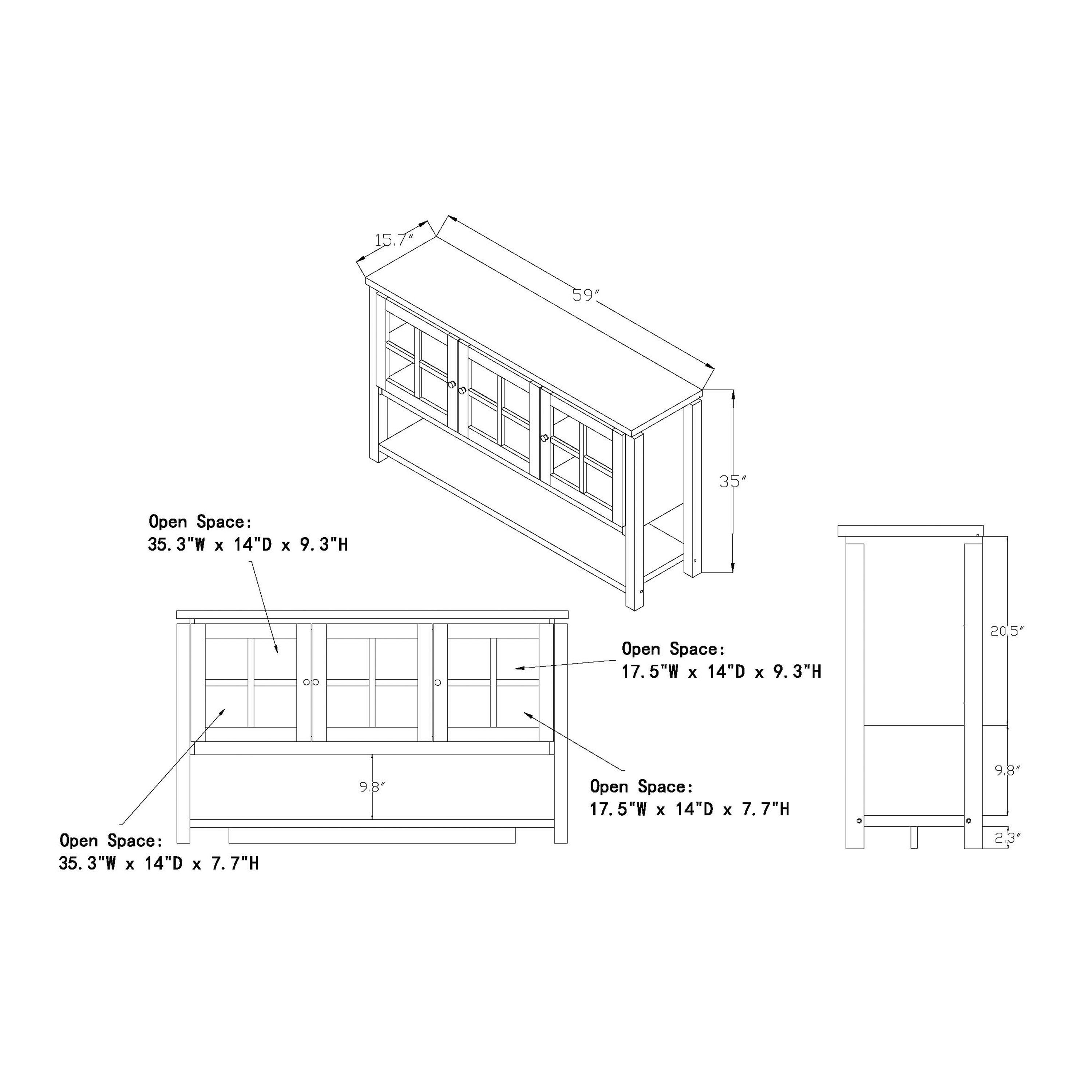 Furniture of America HFW-1477C1 Dining-Kitchen-Storarge - View #7