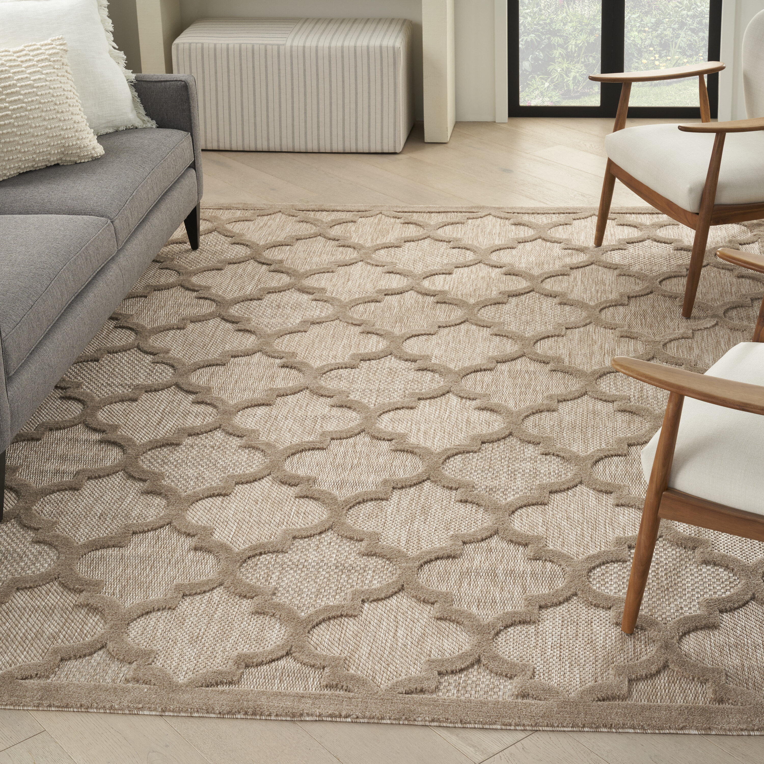 Nourison Basic Rug-Loc 3 X 5 (ft) Rectangular Recycled Synthetic