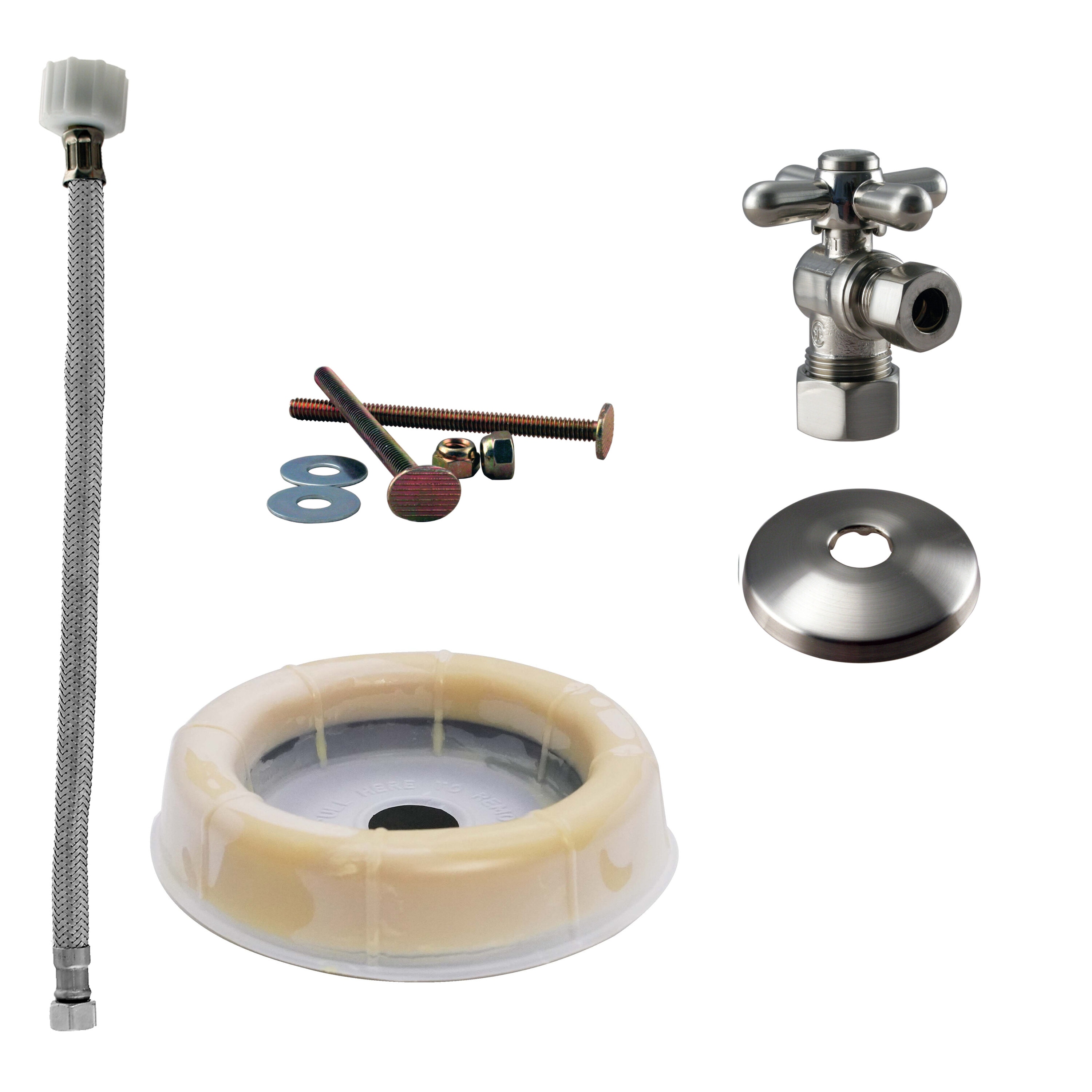 WESTBRASS D1612TBX-07 Satin Nickel Toilet assembly kit