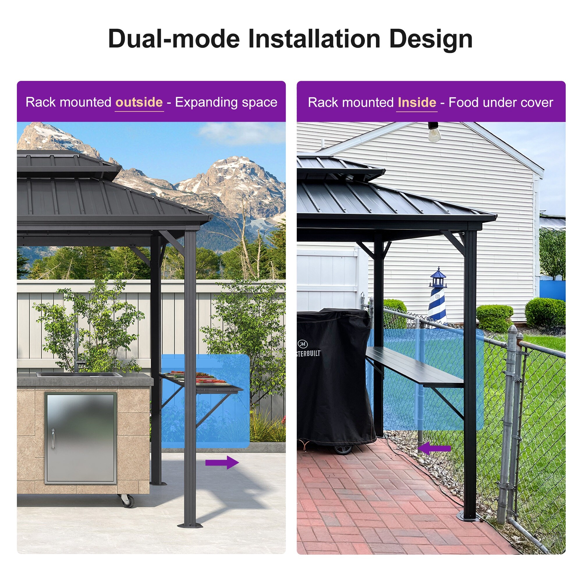 PURPLE LEAF LSMHTGG6510 Wood-Resin-Gazebos - View #5