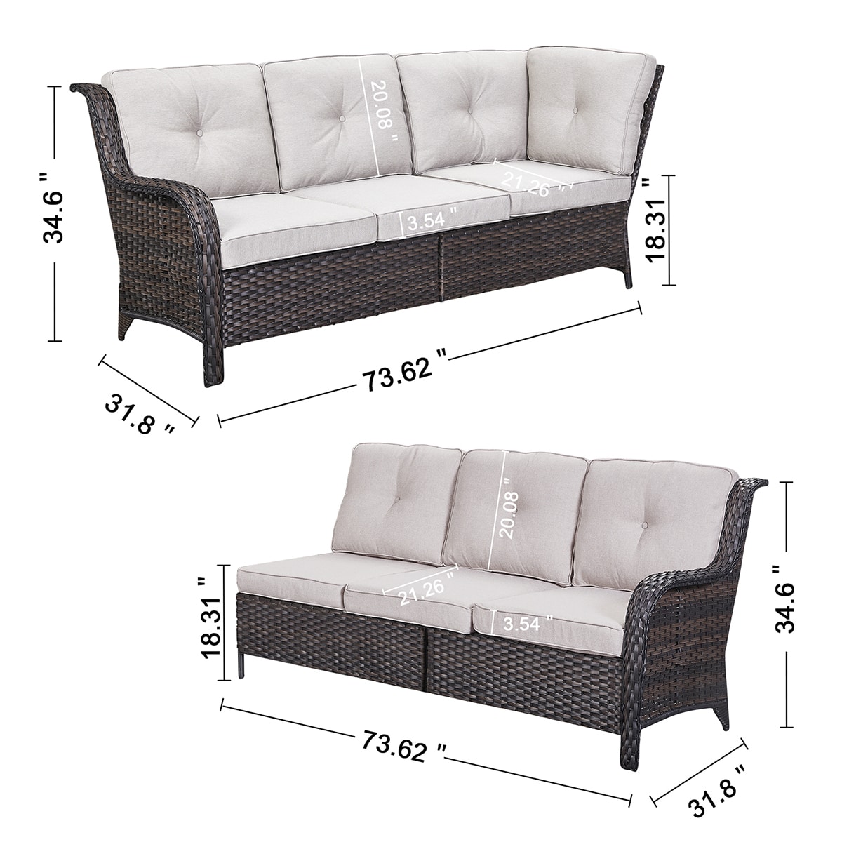 Rilyson FSAPBR13-2 Patio-Sofas-Daybeds - View #10