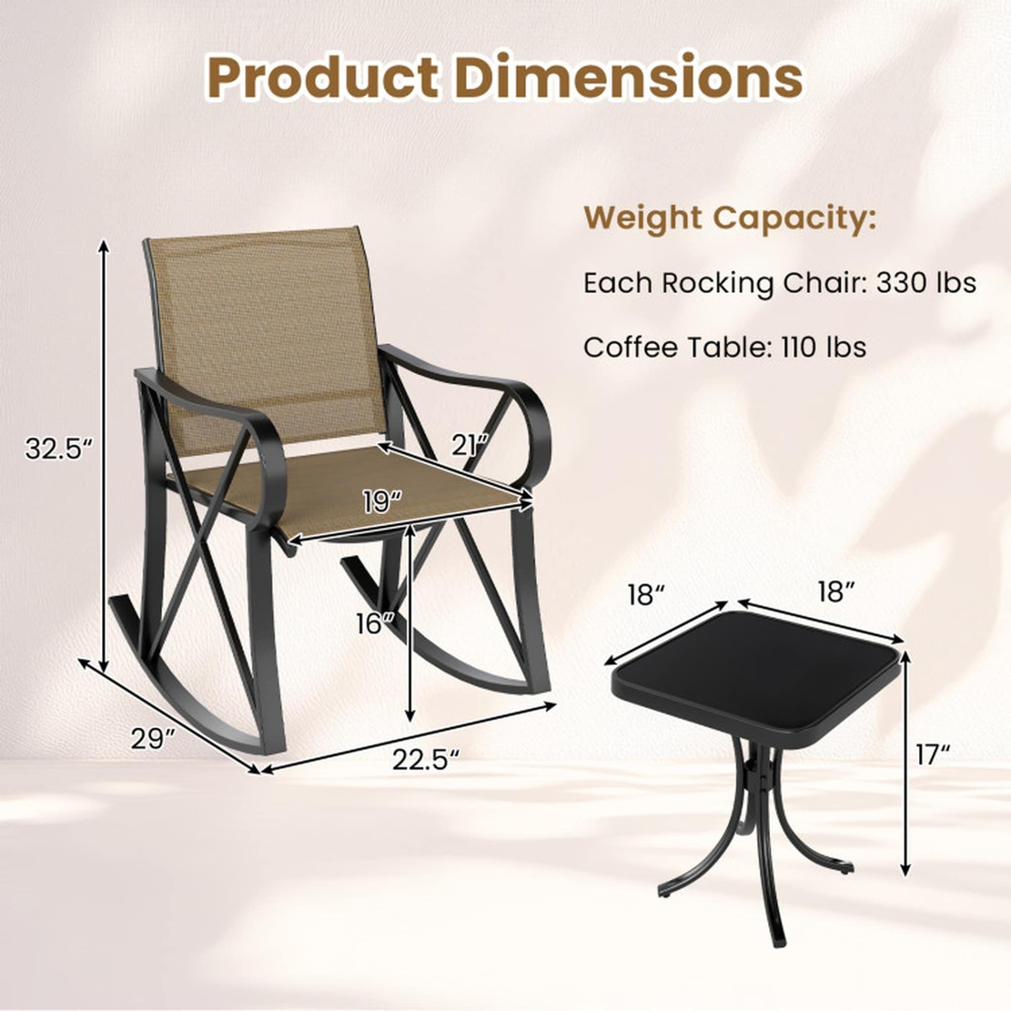 Boyel Living BL-HYA2172CF Patio-Conversation-Sets - View #3