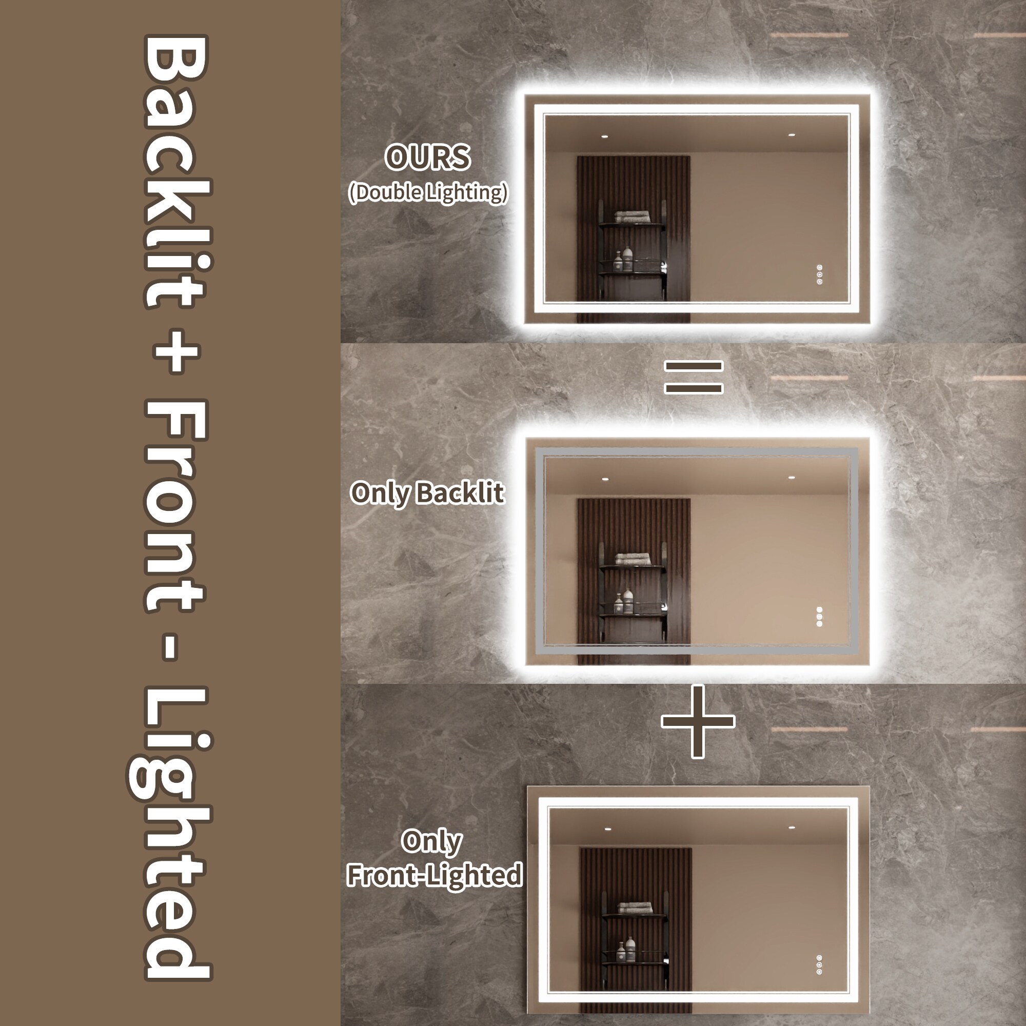 Bayfeve BFXB-2S2440-MIR Framed-Bath-Mirrors - View #9