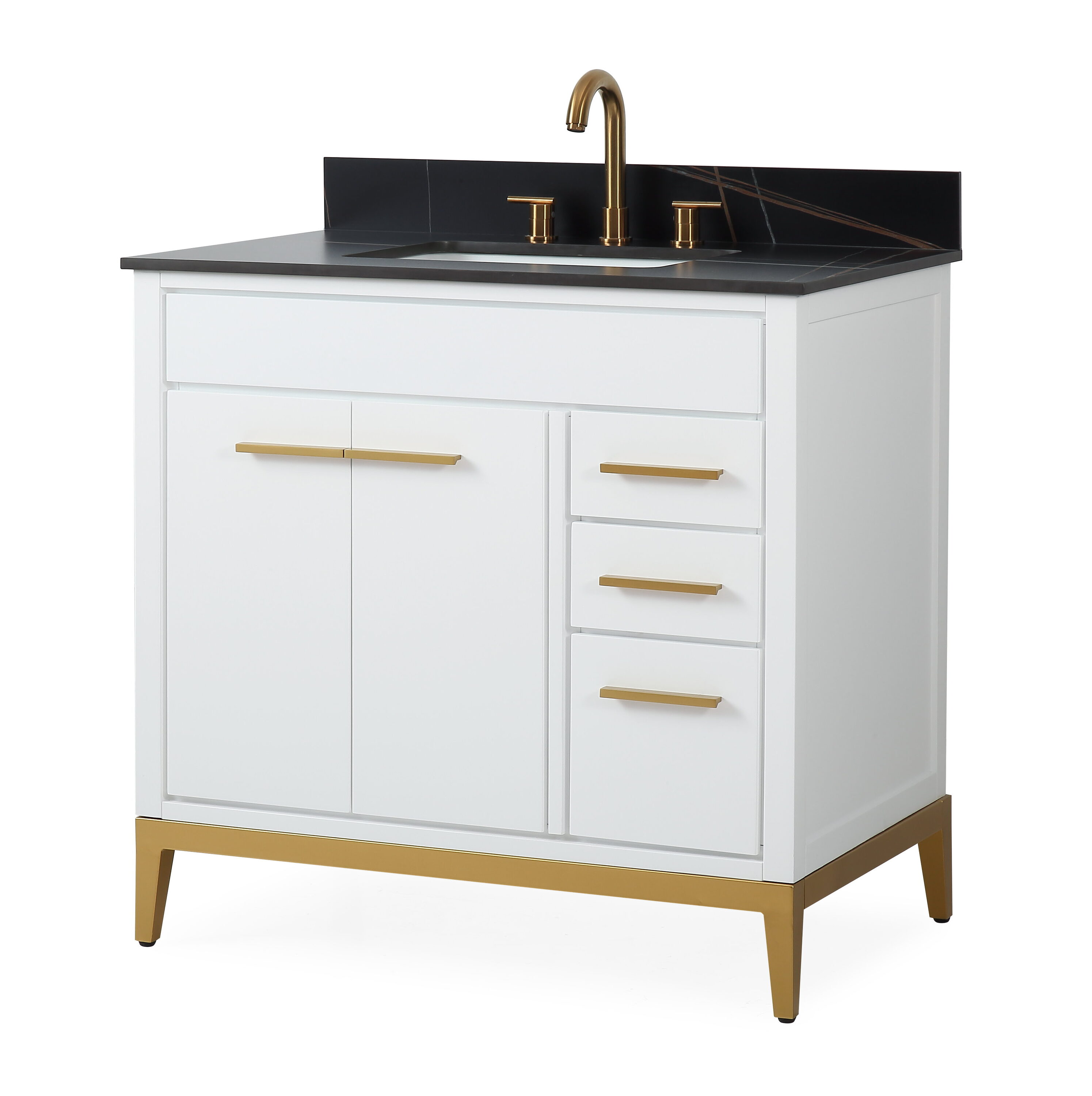 Tennant Brand TB-9777-WT36BK Bath-Vanity-Combo - View #2