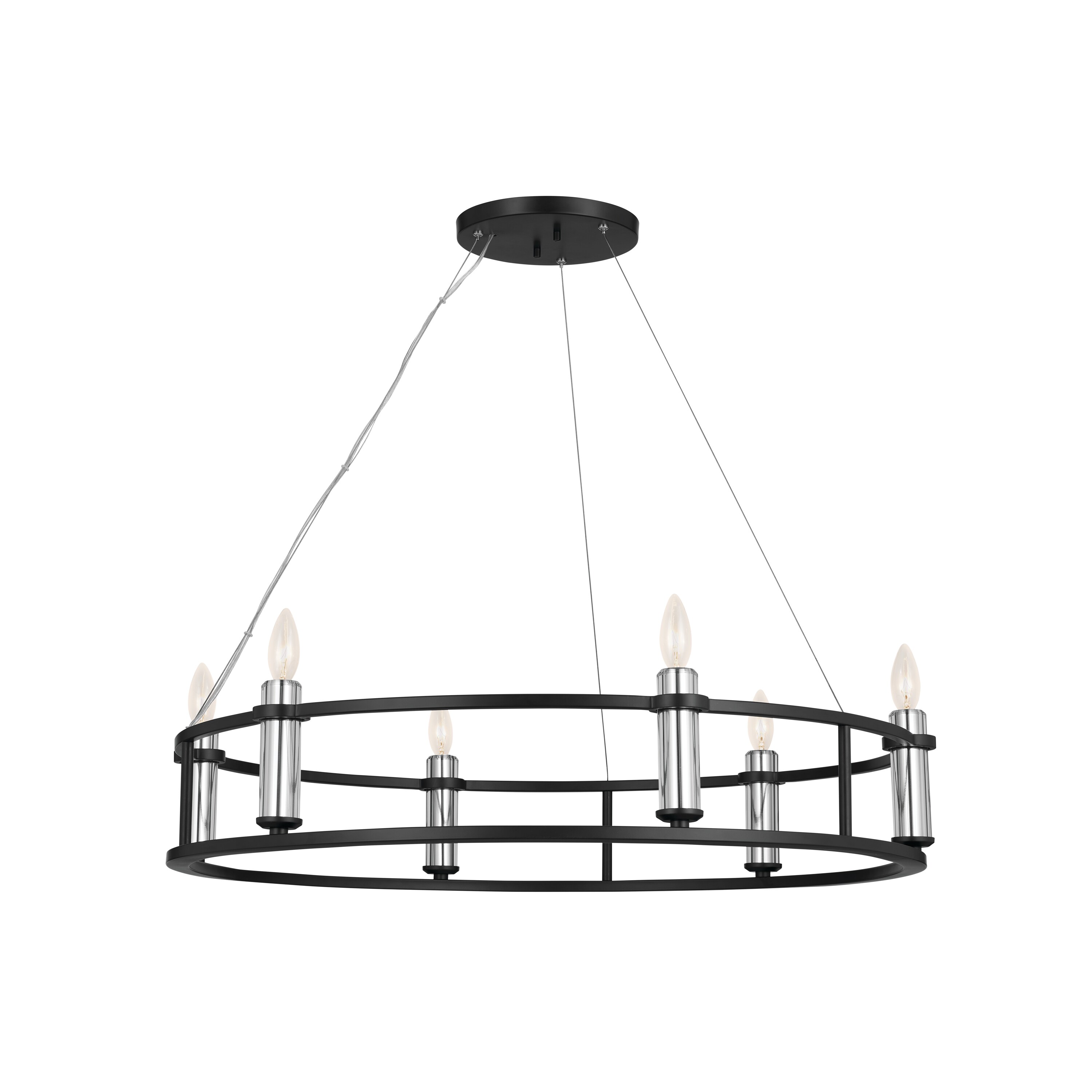 Kichler 52490BK Rosalind 6 -Light Black Traditional For Use in Bedrooms, Dining Rooms, Foyers, Kitchens, Living Rooms Chandelier