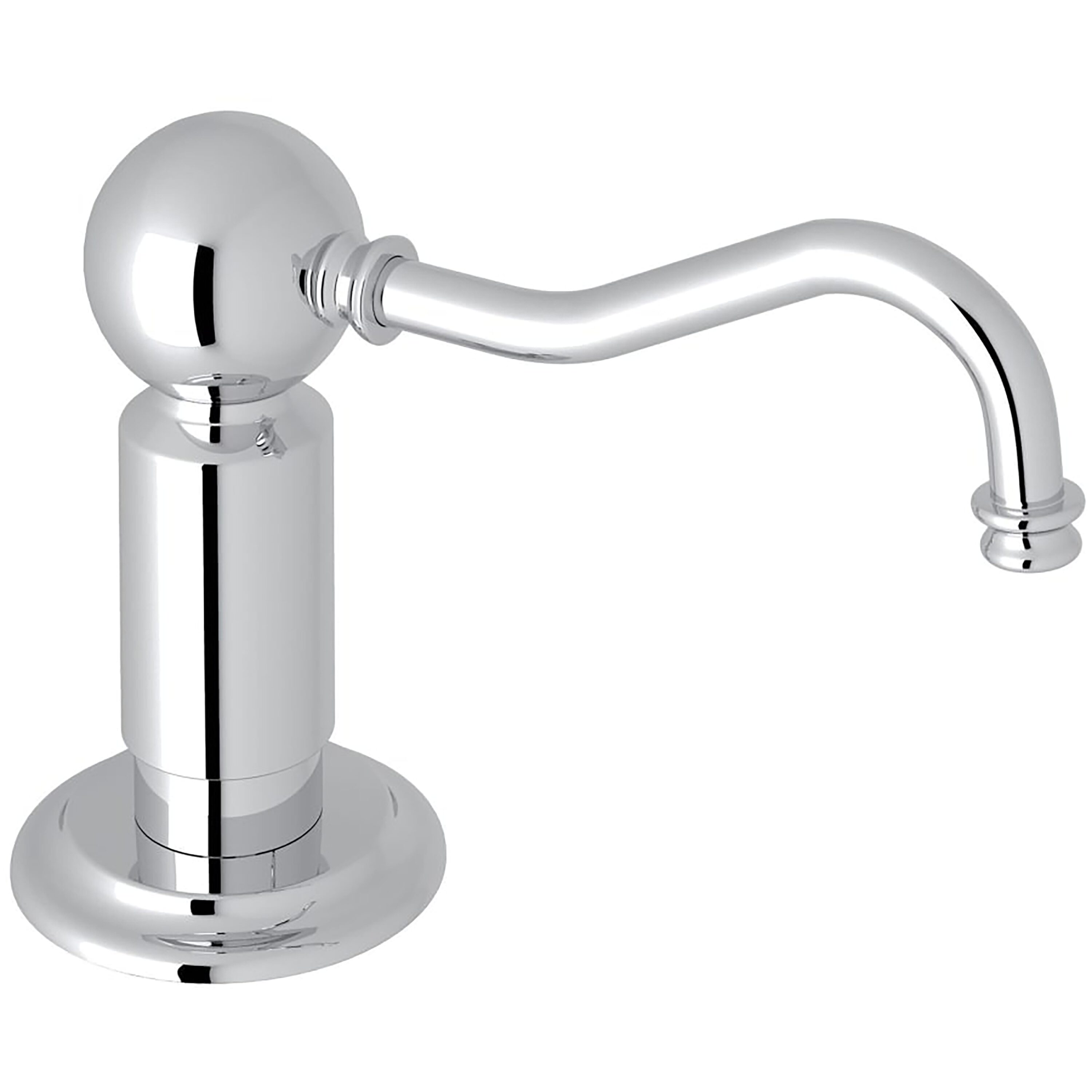 Rohl LS850PAPC Polished Chrome 12-oz Capacity Deck-mount Soap and Lotion Dispenser