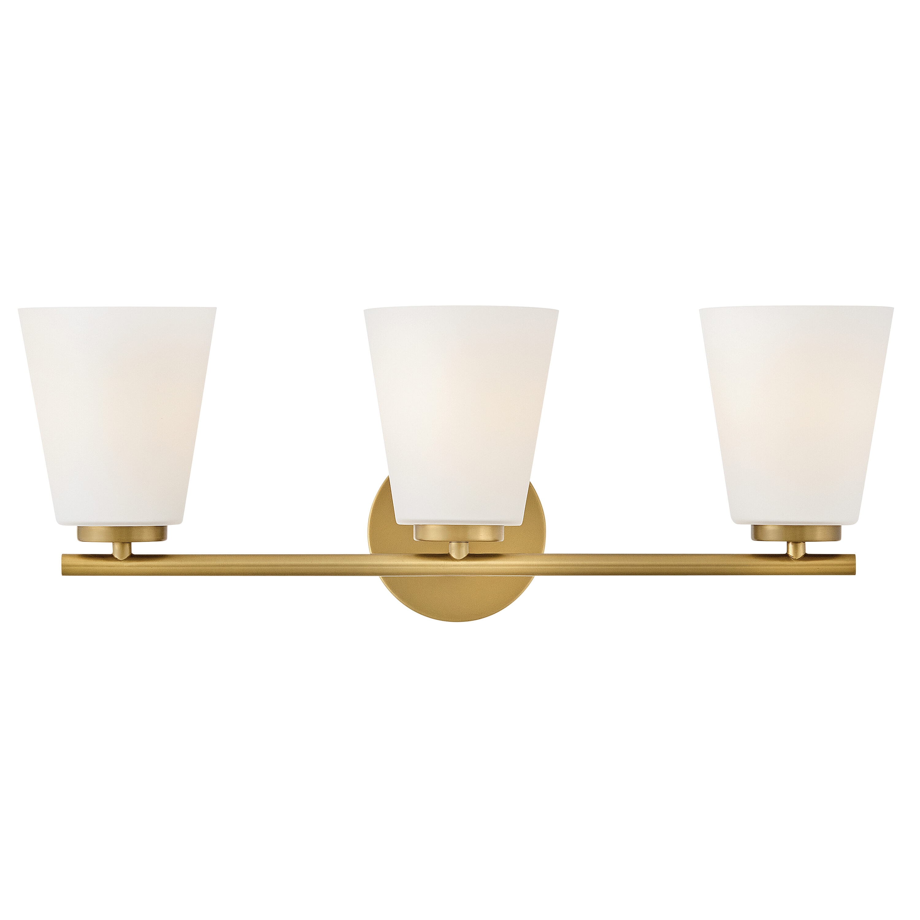 Lark 85423LCB Bri 24-in 3 -Light Brushed Brass Transitional Vanity light