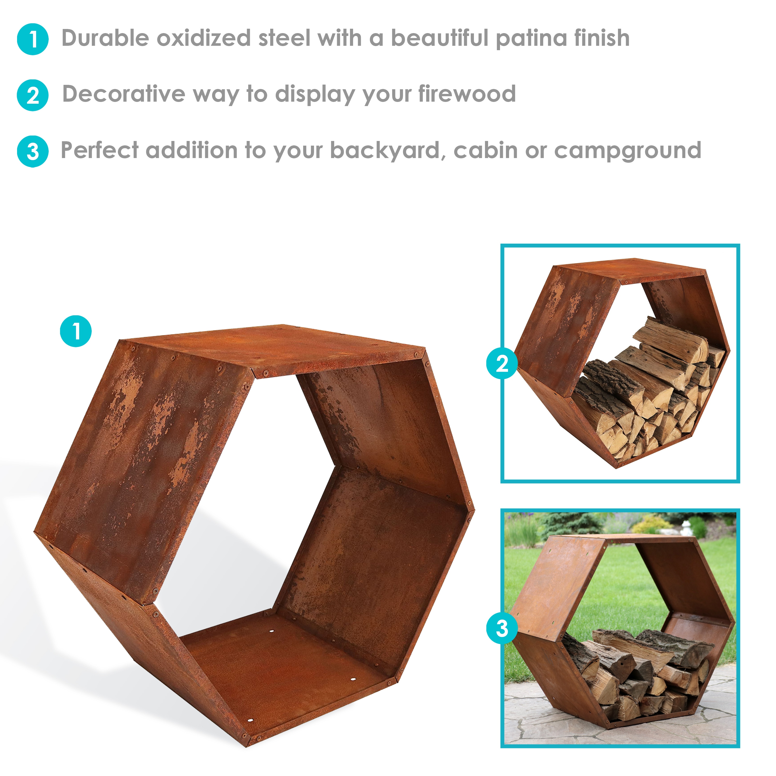 Sunnydaze Decor RCM-LG789 Firewood-Storage - View #7