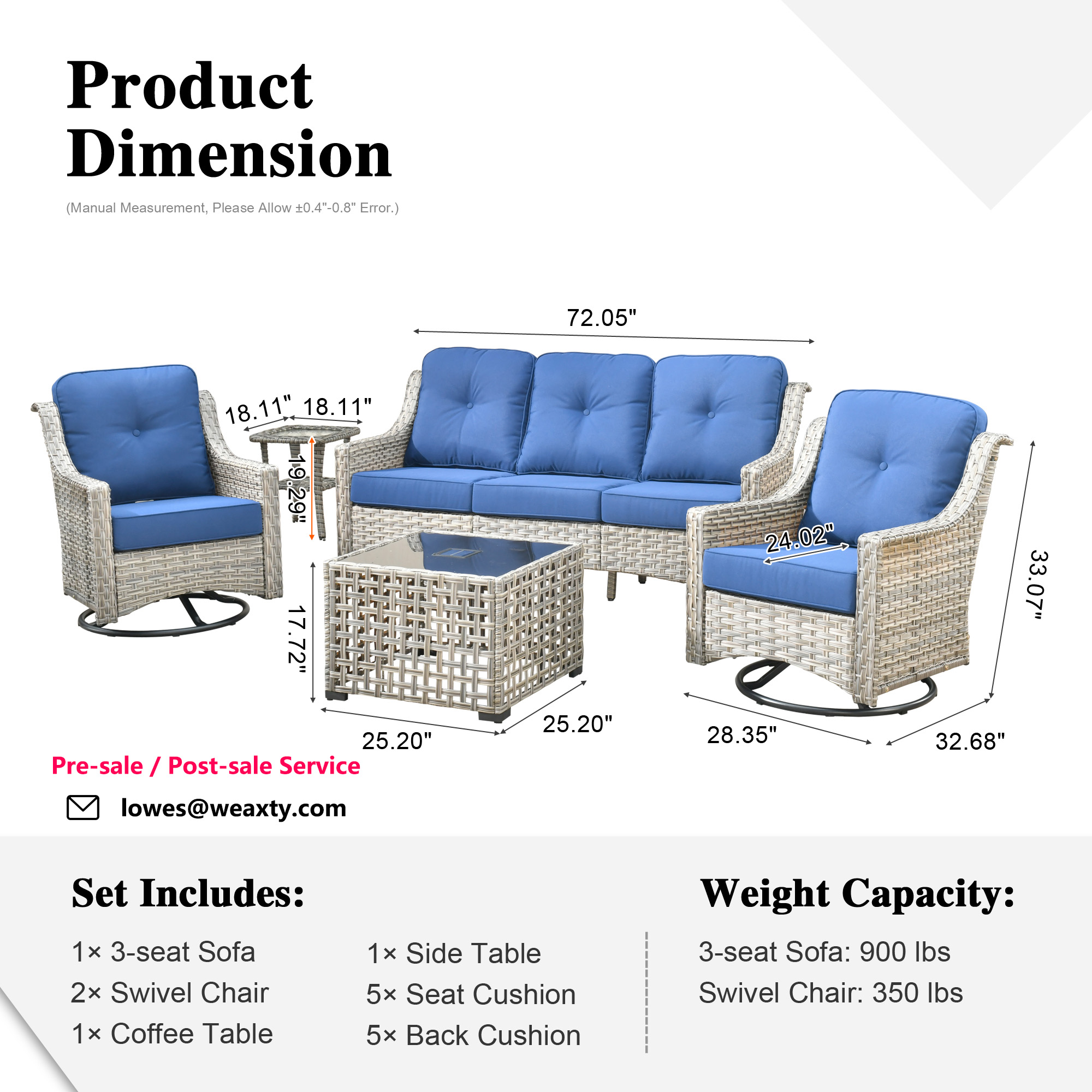 weaxty HMBYZPAD705-T Patio-Conversation-Sets - View #7