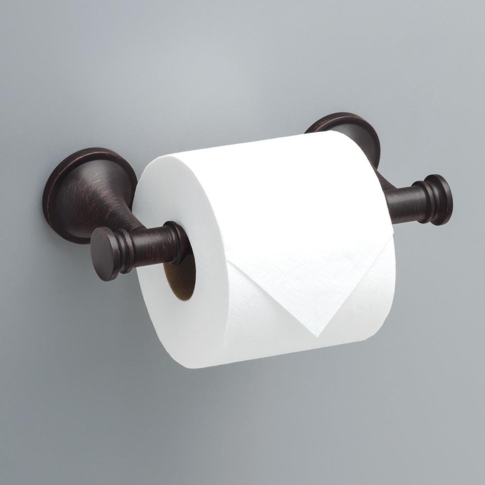 Delta Porter Telescoping Pivoting Free-Standing Toilet Paper Holder Oil Rubbed Bronze