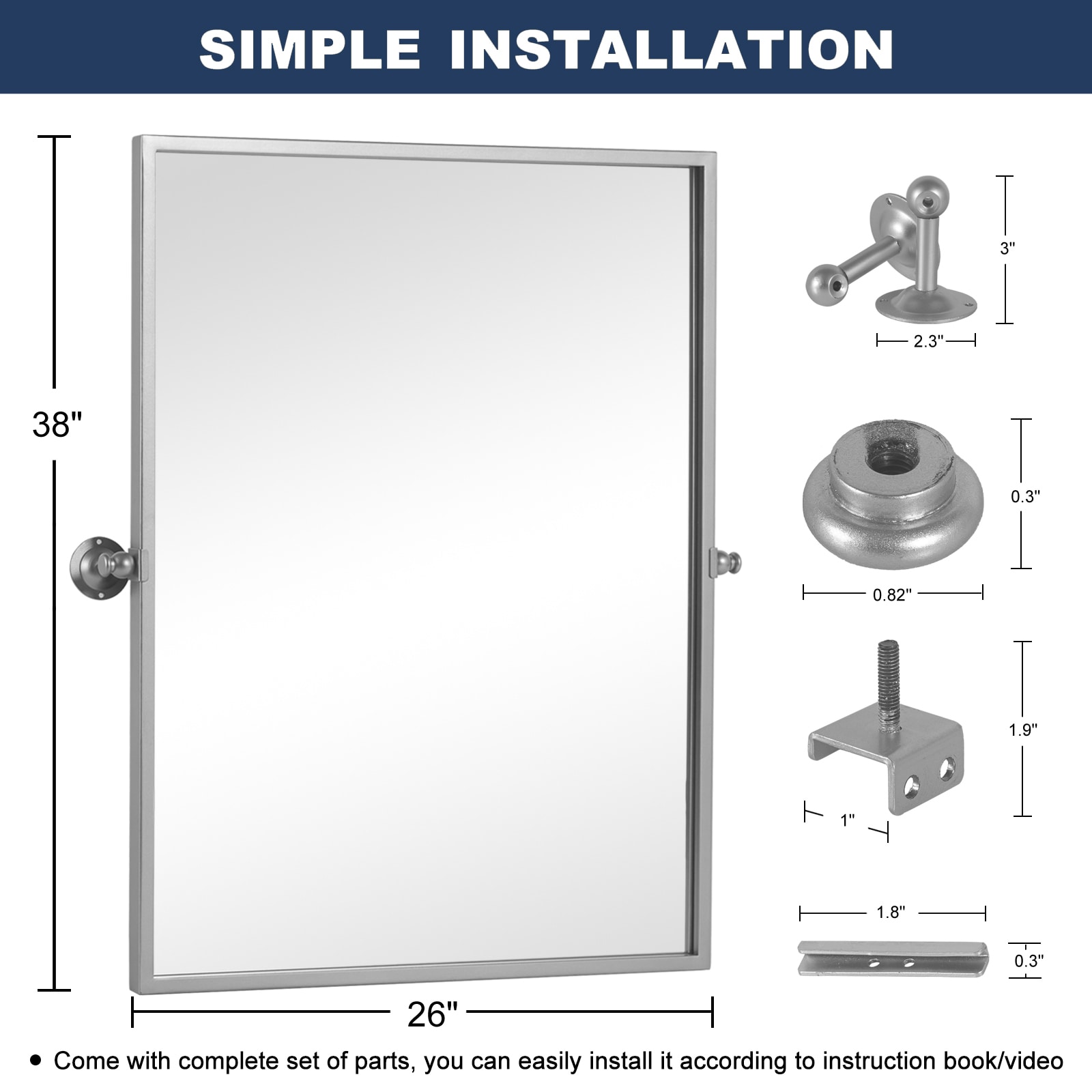 Dovelina LS-A-MR05070 Framed-Bath-Mirrors - View #6