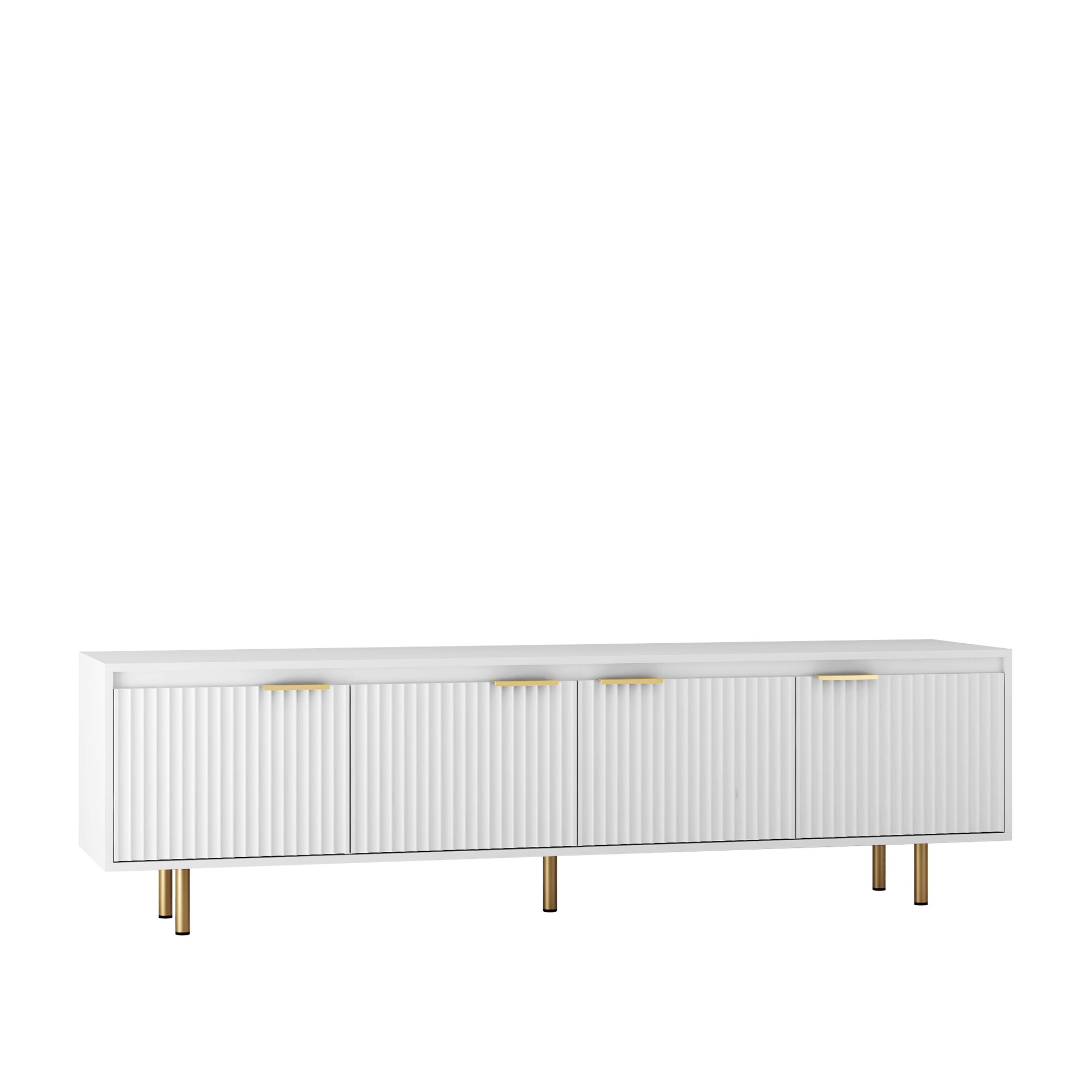 CESICIA LHC06 Modern/Contemporary White TV stand Integrated TV Mount ( Accommodates TVs up to 80-in )