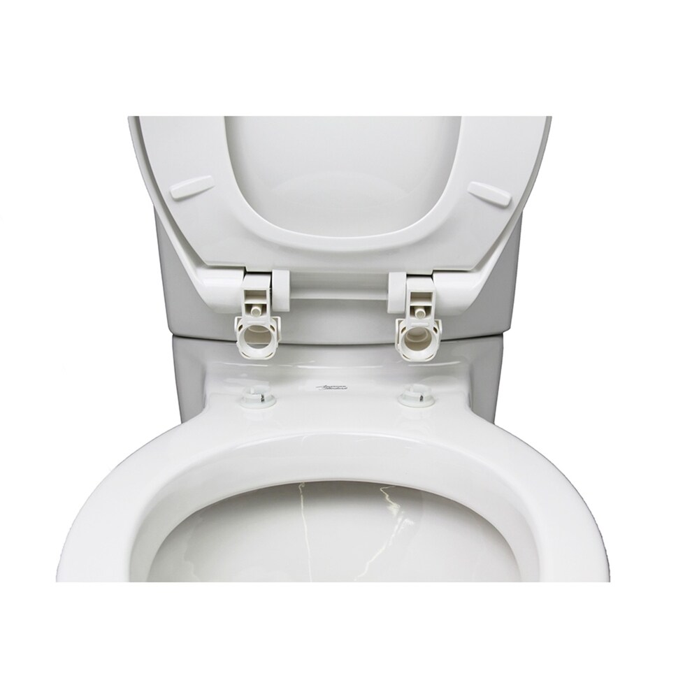 American Standard Encompass Plastic White Elongated Soft Close Toilet ...