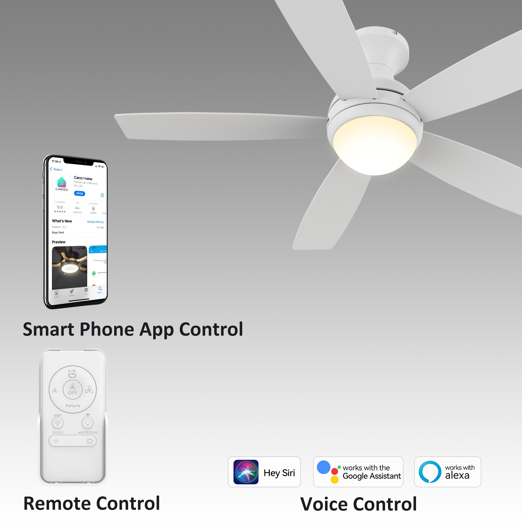 CARRO USA LS525Q2-L12-W1-1 Ceiling-Fans - View #3